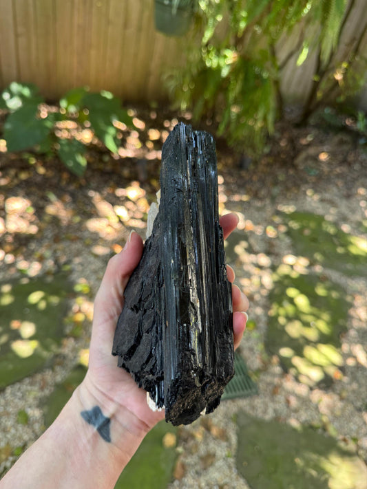 Black Tourmaline with Feldspar and Quartz From Brazil 1098g 2lbs 6.7oz Specimen Mineral Crystal