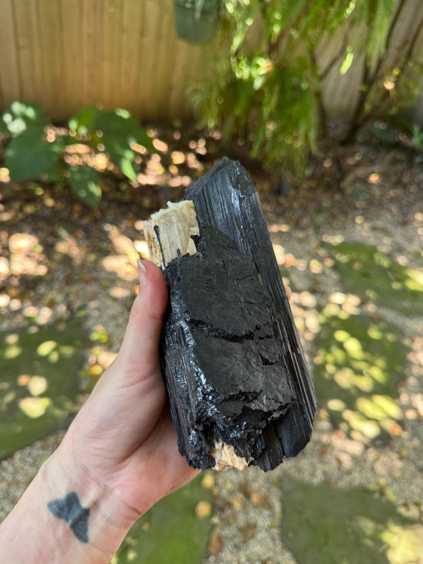 Black Tourmaline with Feldspar and Quartz From Brazil 1098g 2lbs 6.7oz Specimen Mineral Crystal