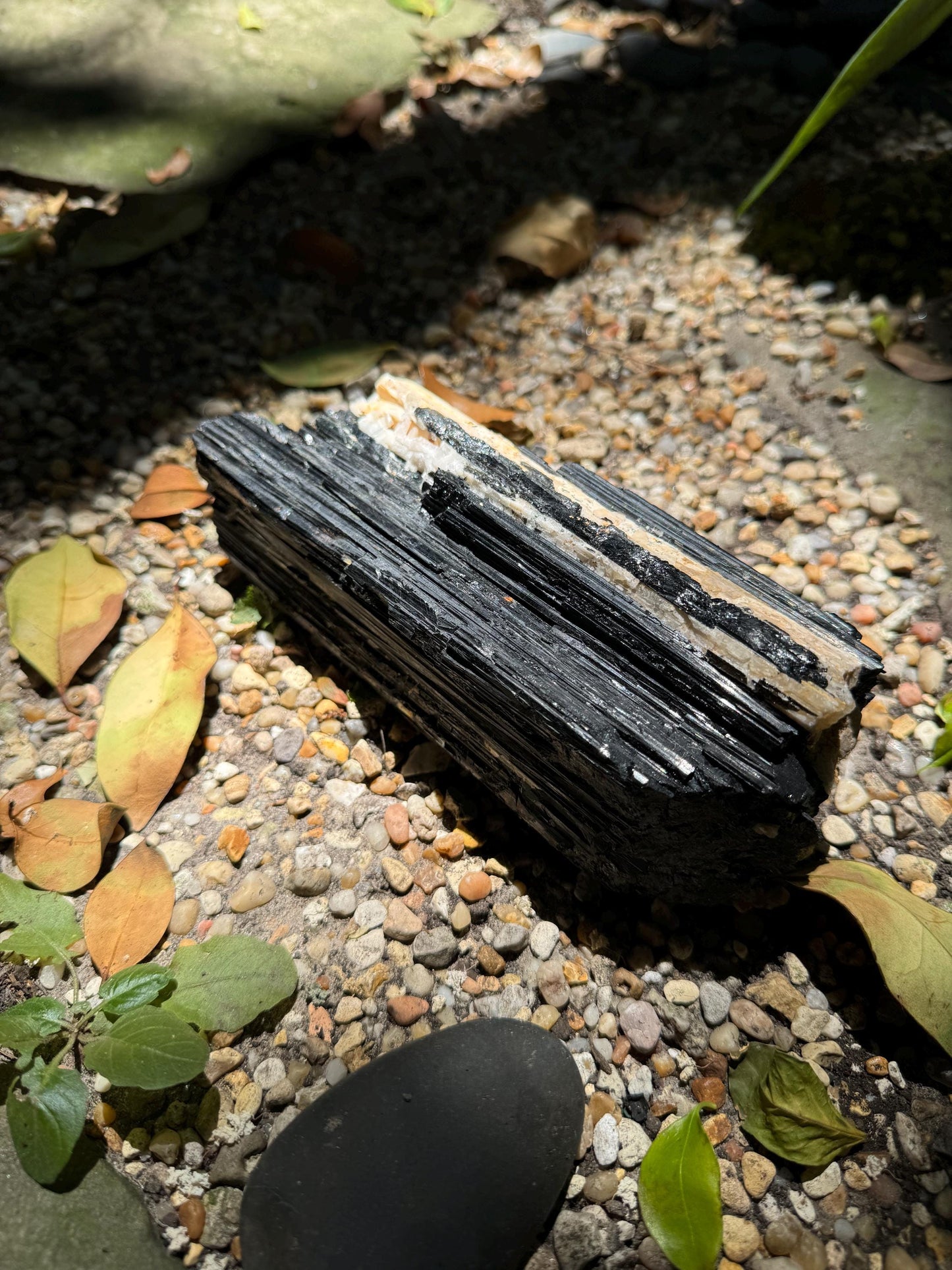 Black Tourmaline with Feldspar and Quartz From Brazil 1098g 2lbs 6.7oz Specimen Mineral Crystal