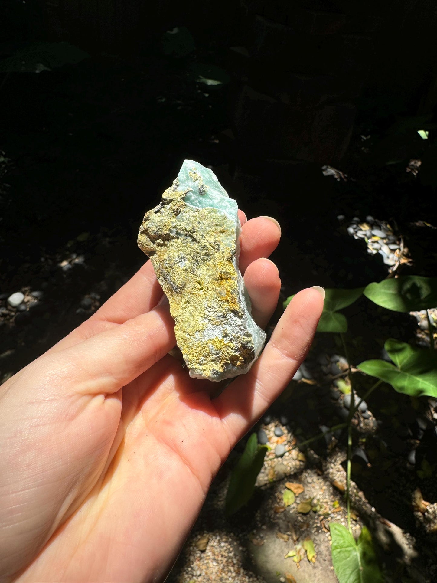 Lovely Raw Blue Aragonite 114.3g Specimen From Wenshan, Yunnan China Crystal Mineral