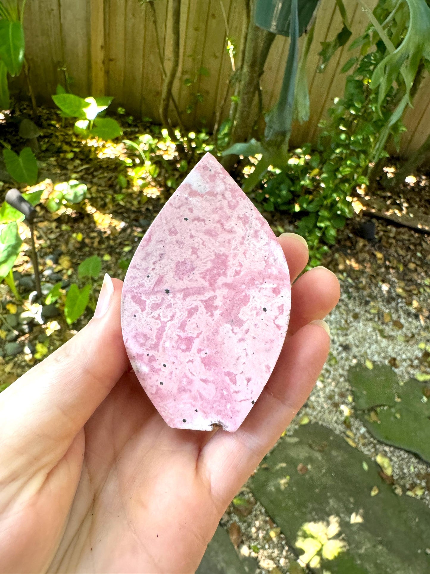 Rhodochrosite Teardrop Polished Specimen 164.7g From Peru Mineral Crystal