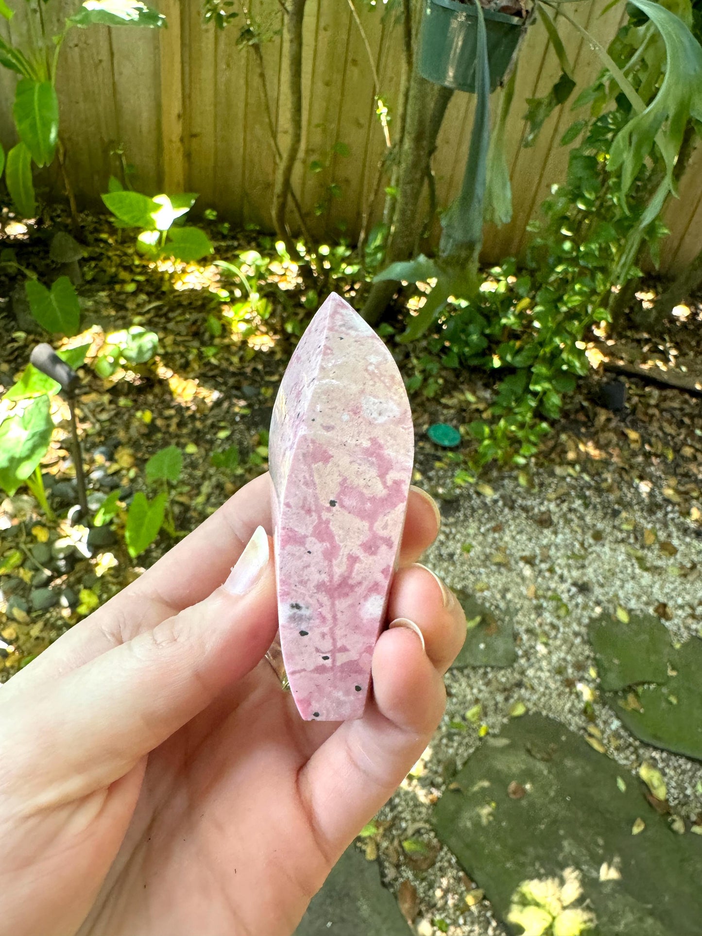 Rhodochrosite Teardrop Polished Specimen 164.7g From Peru Mineral Crystal