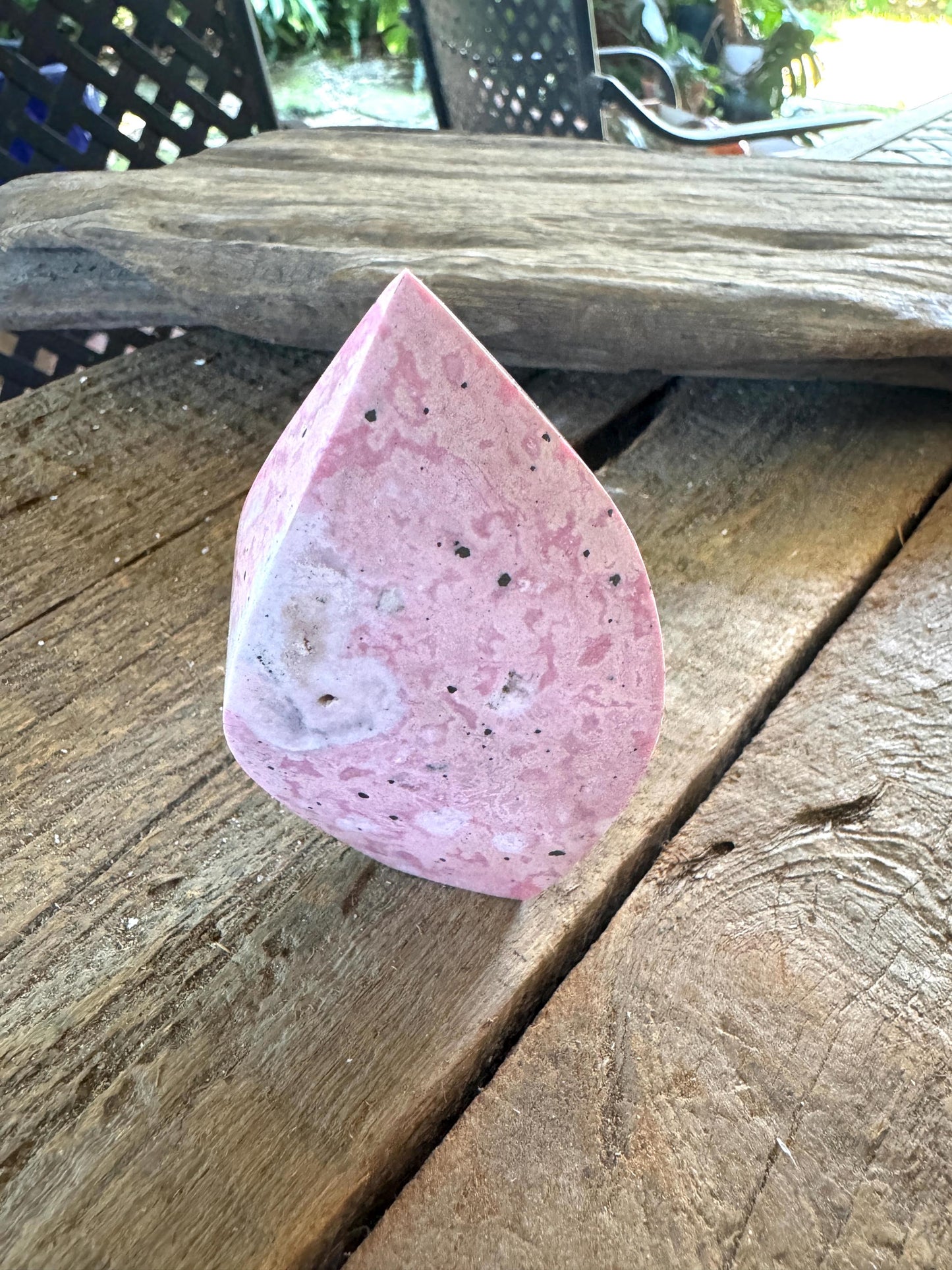 Rhodochrosite Teardrop Polished Specimen 164.7g From Peru Mineral Crystal