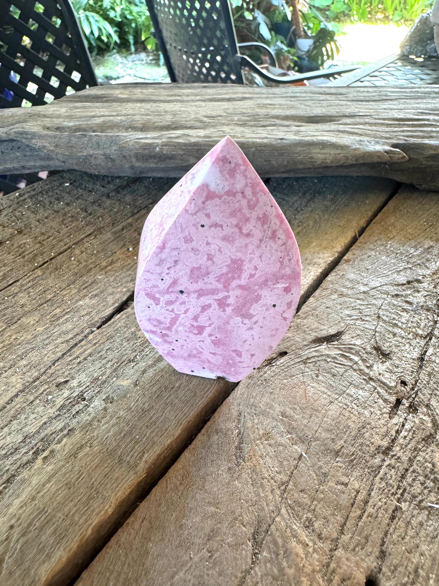 Rhodochrosite Teardrop Polished Specimen 164.7g From Peru Mineral Crystal