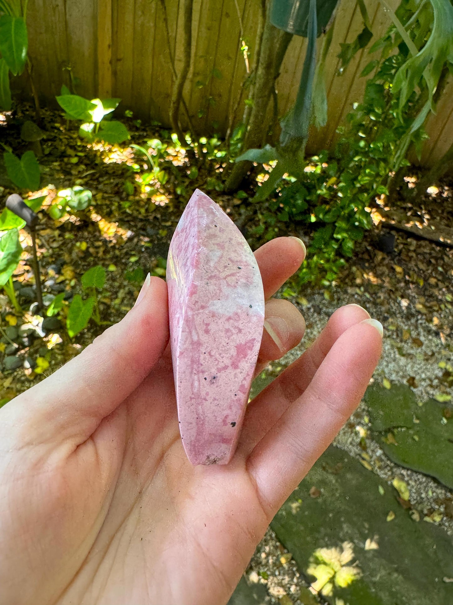 Rhodochrosite Teardrop Polished Specimen 164.7g From Peru Mineral Crystal