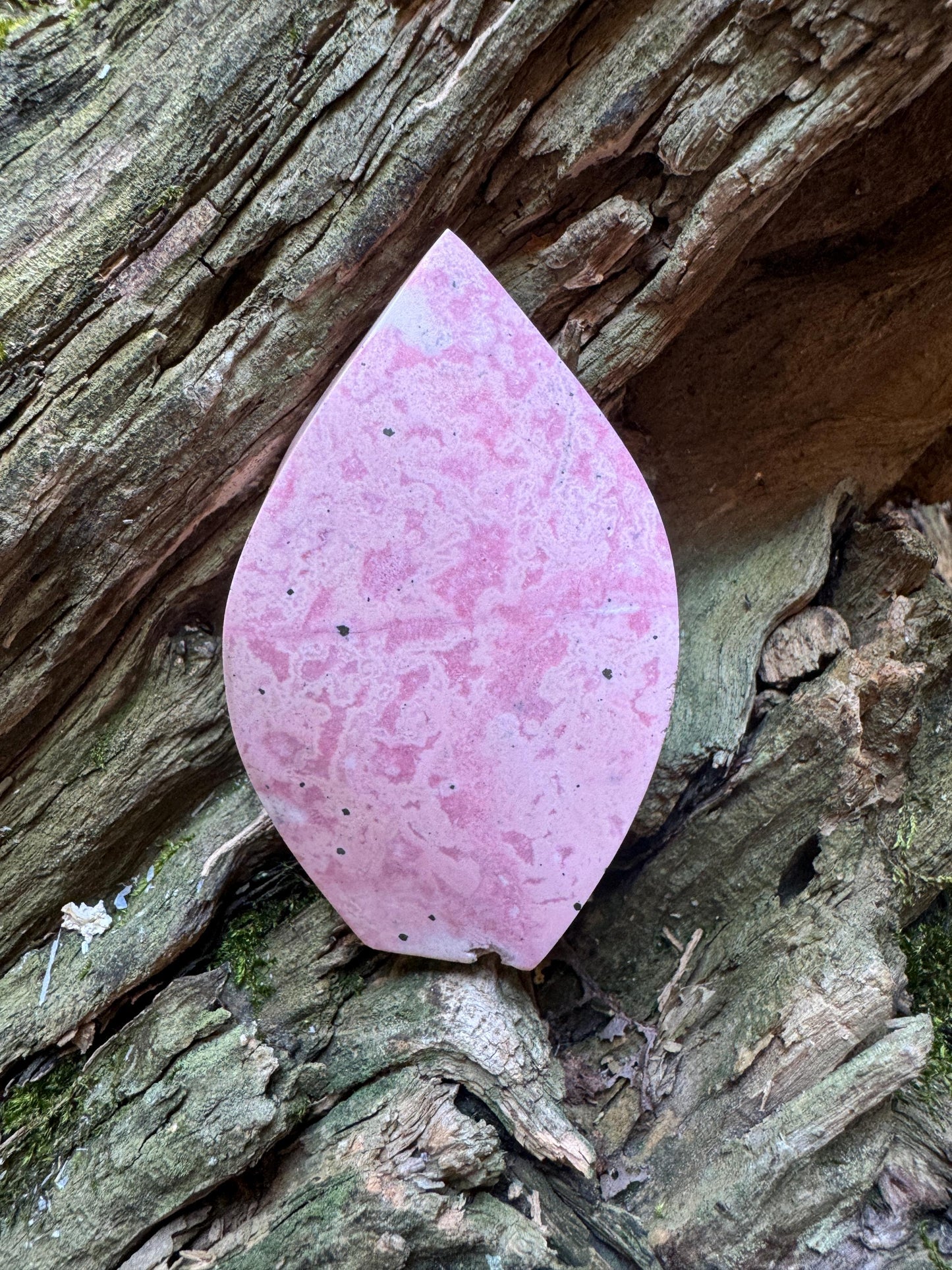 Rhodochrosite Teardrop Polished Specimen 164.7g From Peru Mineral Crystal