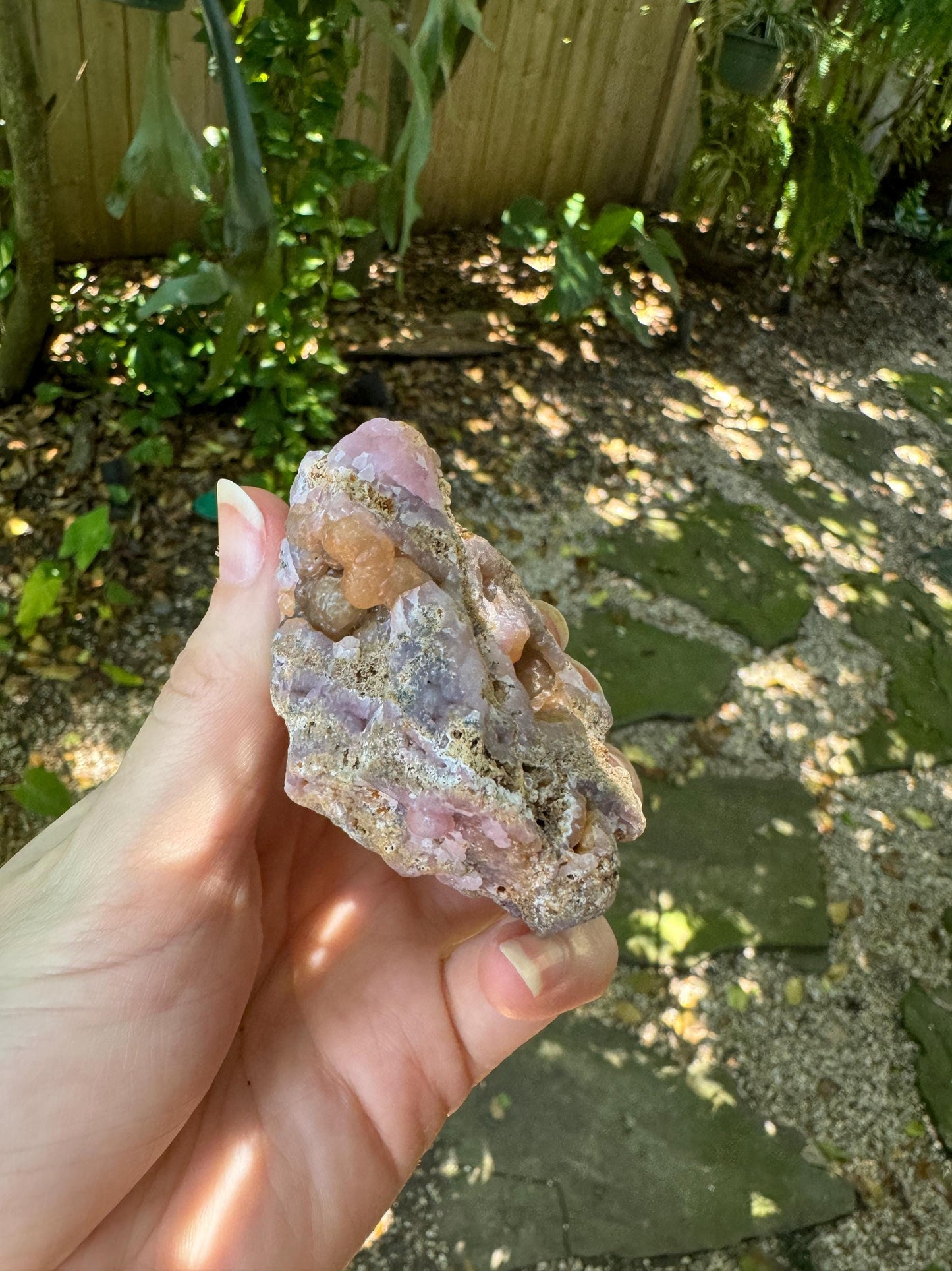 Light Pink, Purple and Orange Botryoidal Smithsonite 146.2 Specimen from Choix Sinaloa Mexico