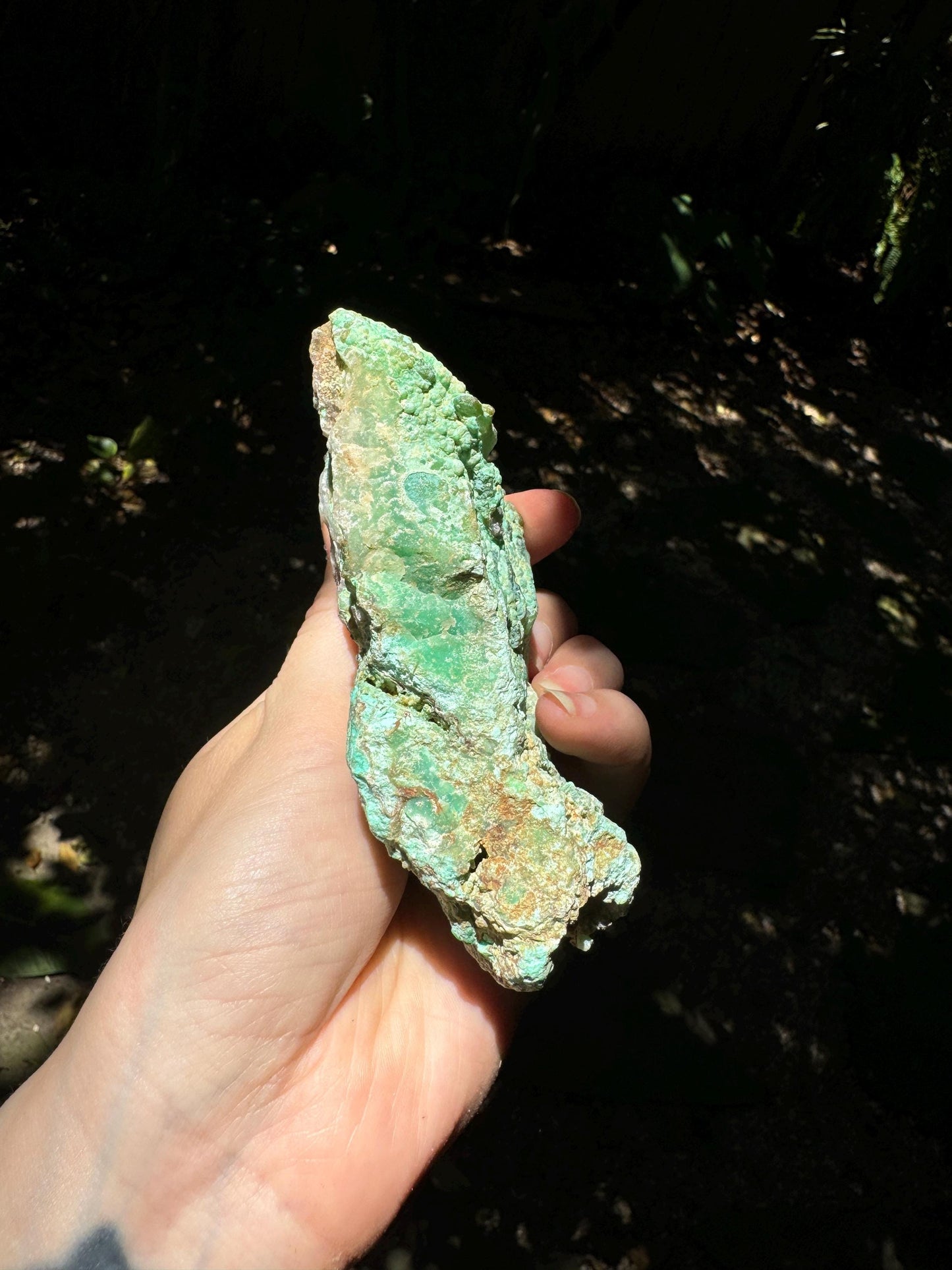 Rough/Raw Blue Green Chrysophrase With Quartz from Brazil New Find 282g 9.3oz Mineral Crystal Specimen.