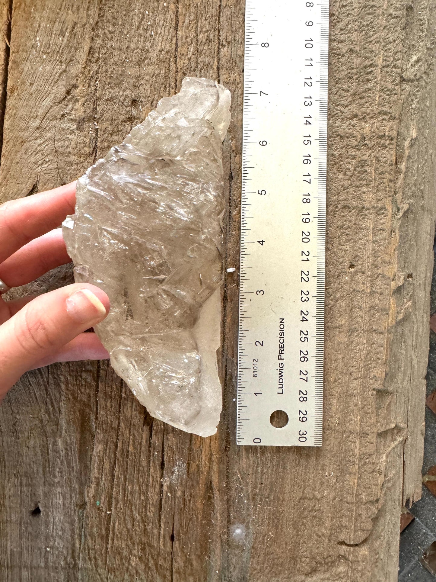 Pale Smokey Elesital Quartz Specimen from Minas Gerais Brazil, 512g Mineral Crystal