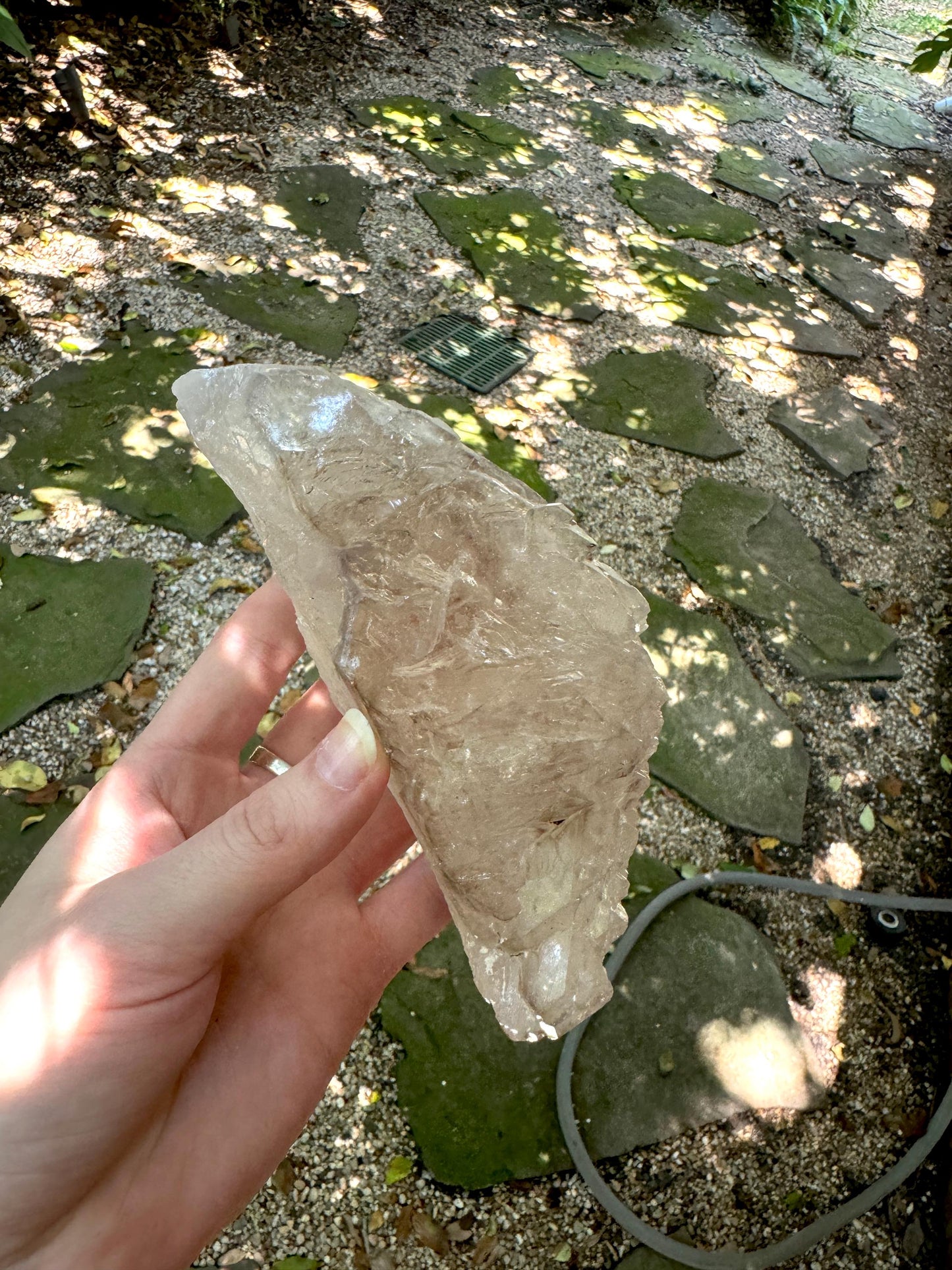 Pale Smokey Elesital Quartz Specimen from Minas Gerais Brazil, 512g Mineral Crystal