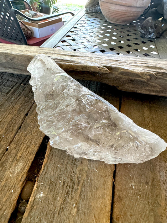 Pale Smokey Elesital Quartz Specimen from Minas Gerais Brazil, 512g Mineral Crystal