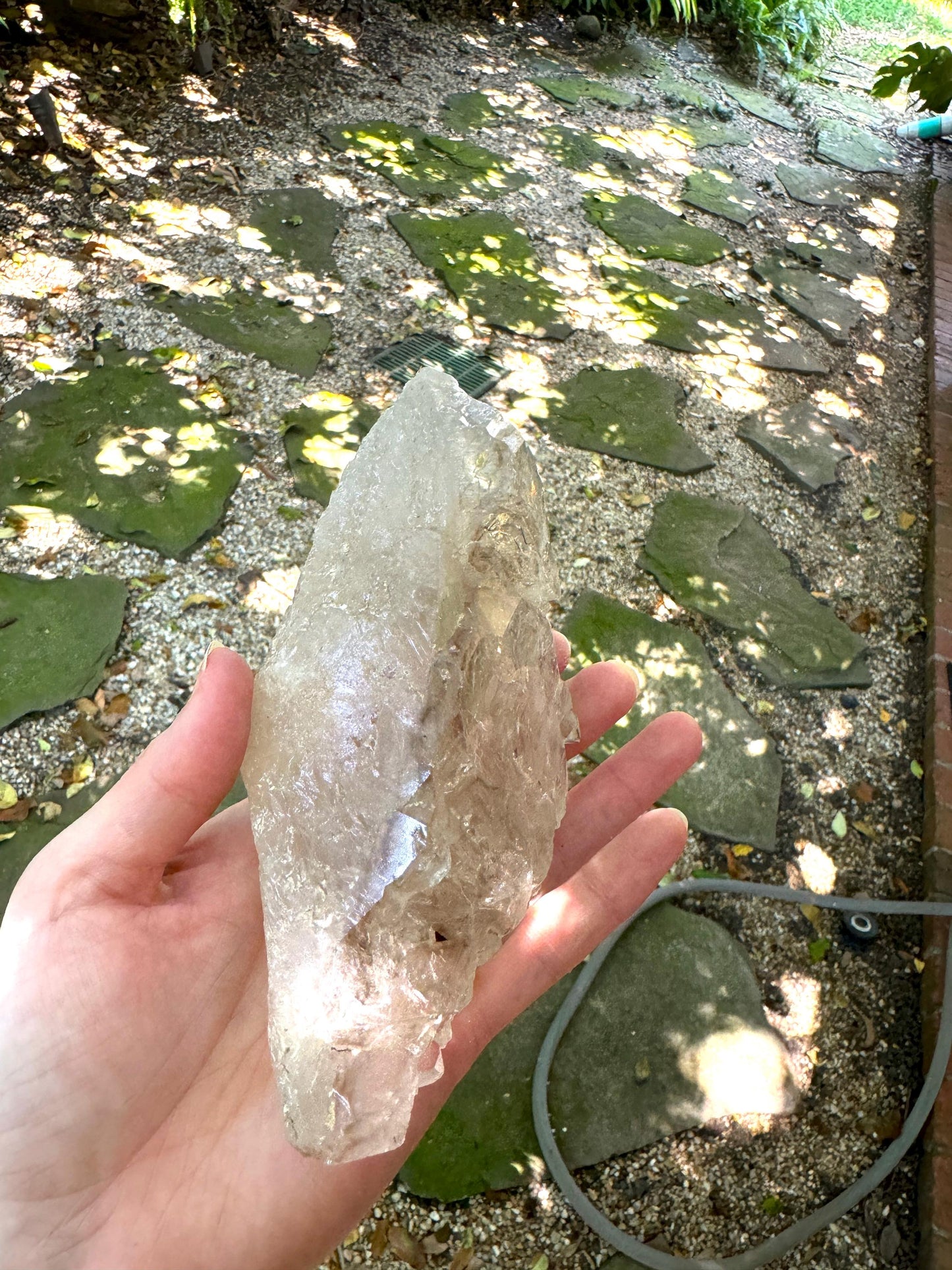 Pale Smokey Elesital Quartz Specimen from Minas Gerais Brazil, 512g Mineral Crystal