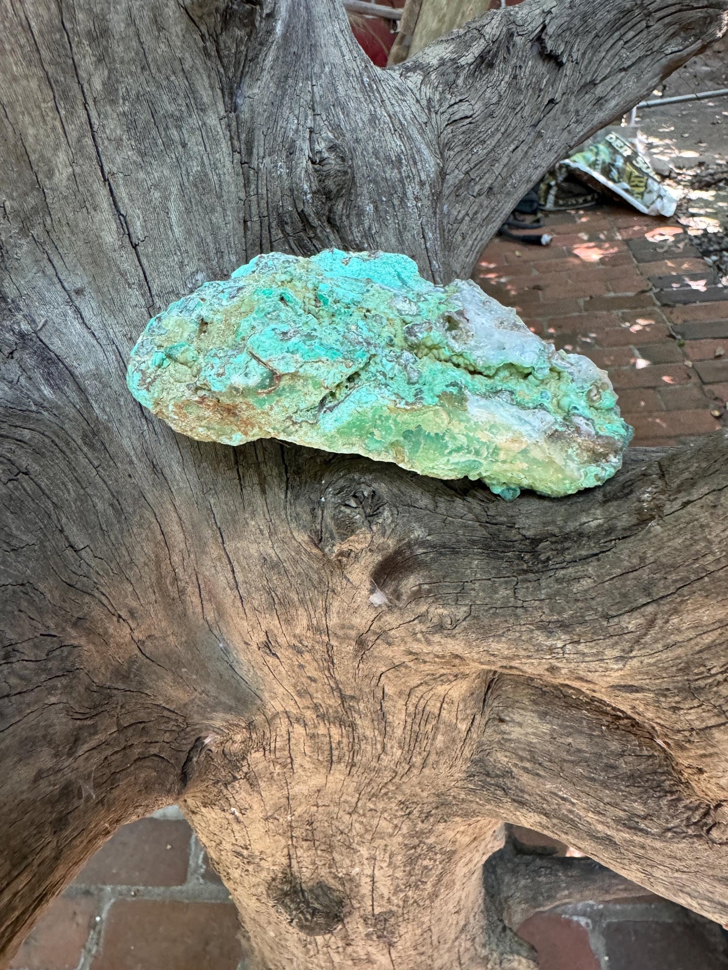 Rough/Raw Blue Green Chrysophrase With Quartz from Brazil New Find 282g 9.3oz Mineral Crystal Specimen.