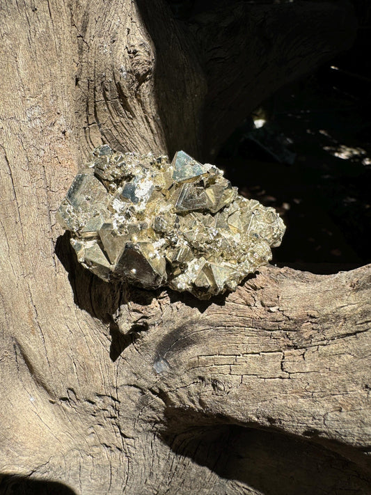 Beautiful Natural Raw Pyrite With Quartz Specimen 168.2g, from Huanzala Mine, Peru Mineral Crystal