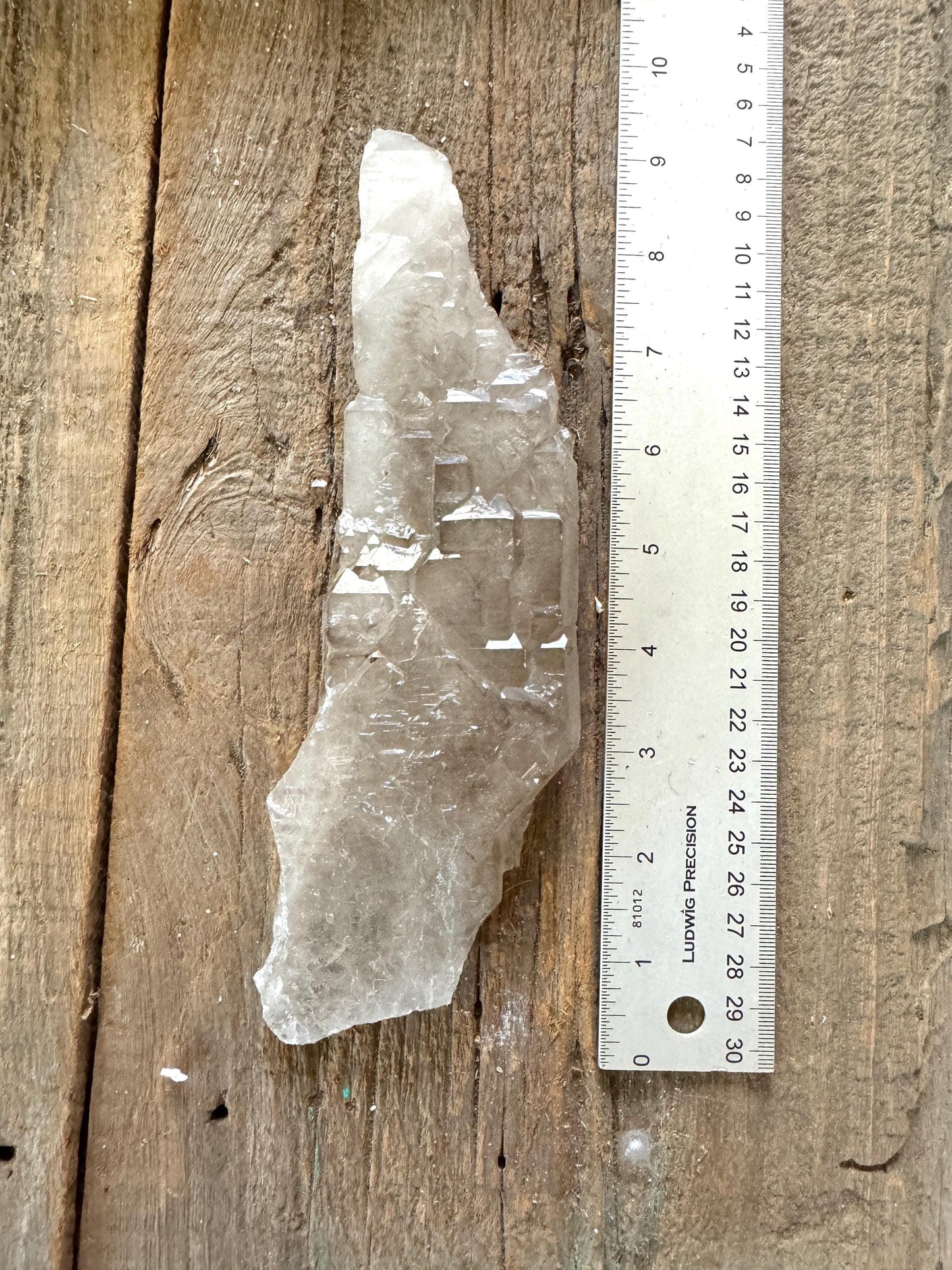 Pale Smokey Elesital Quartz Specimen from Minas Gerais Brazil, 350g Mineral Crystal