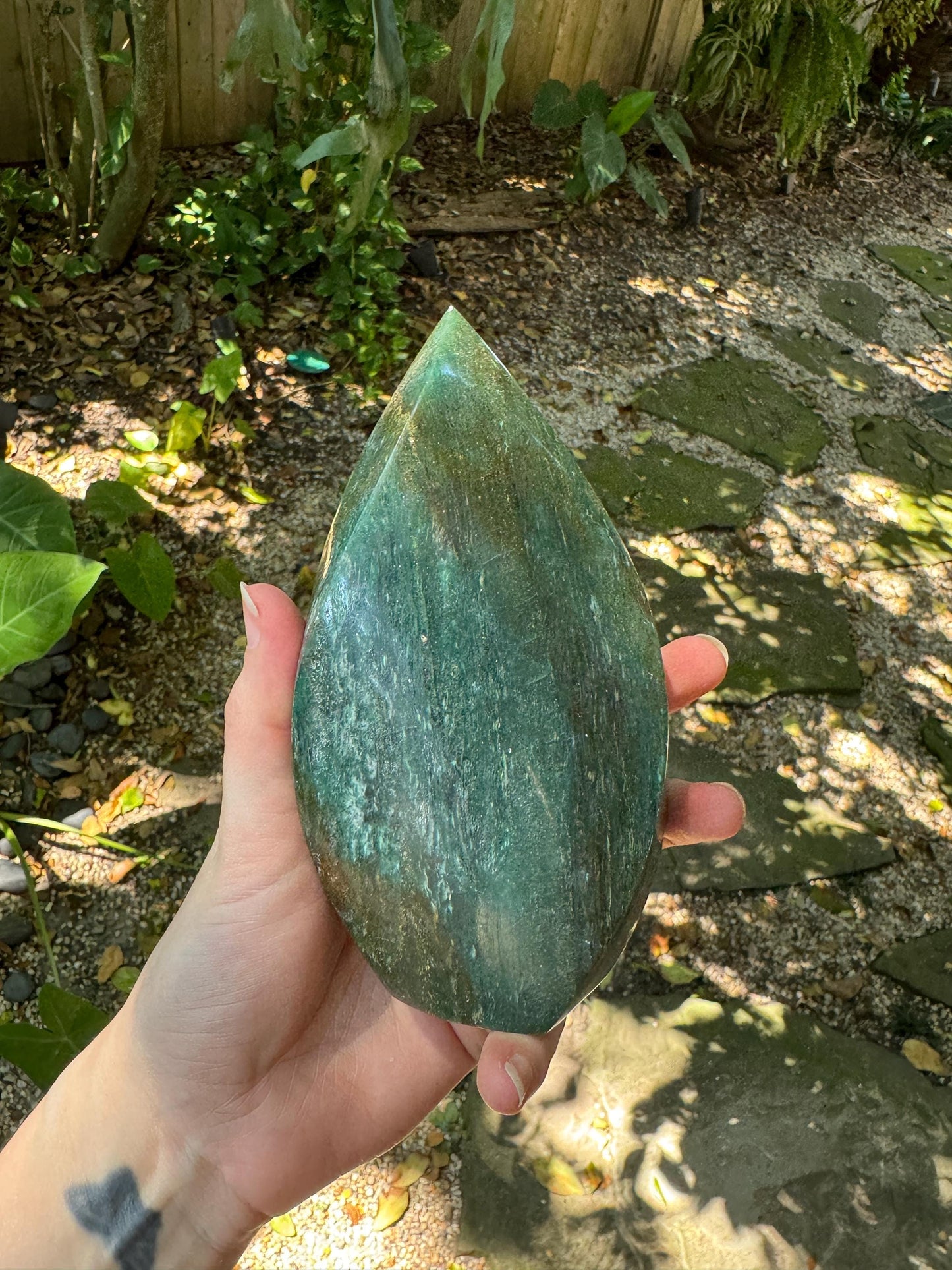 Polished Green Aventurine  Fuchsite Free Form 758g 1lb 10.6oz Specimen From Brazil