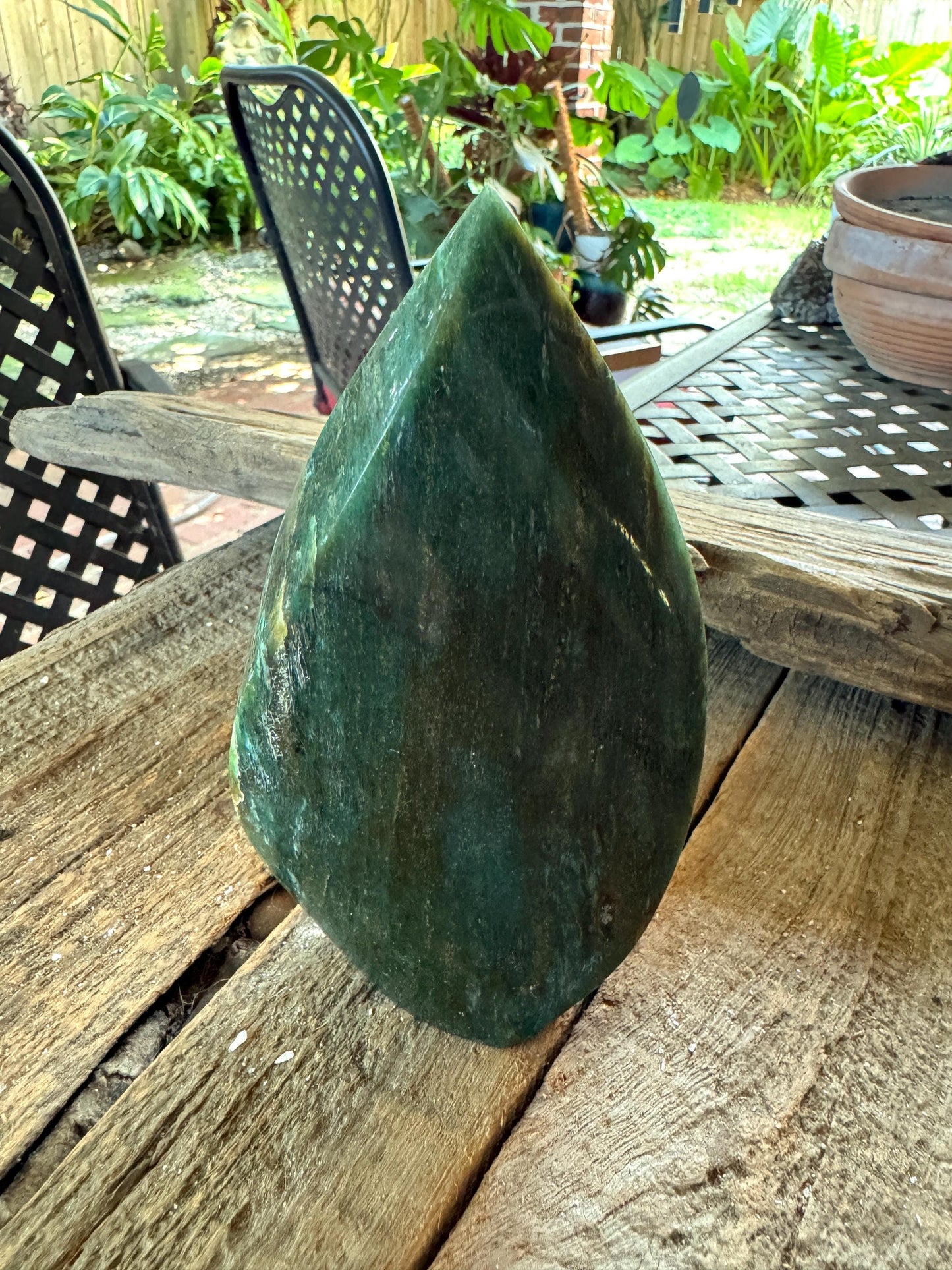 Polished Green Aventurine  Fuchsite Free Form 758g 1lb 10.6oz Specimen From Brazil