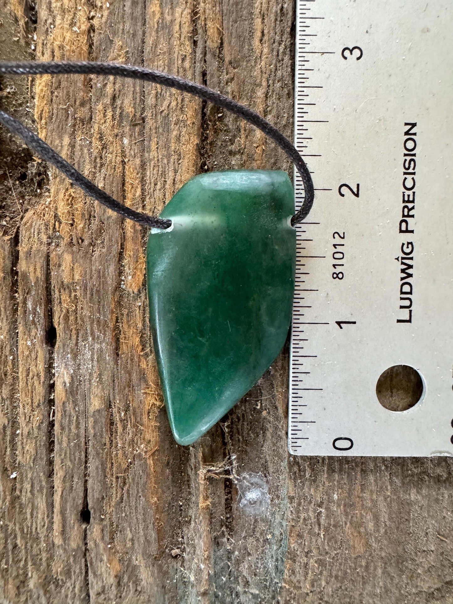 Polished and Drilled Jade Pendant, Necklace Specimen 17.2g Mineral Crystal Jewelry