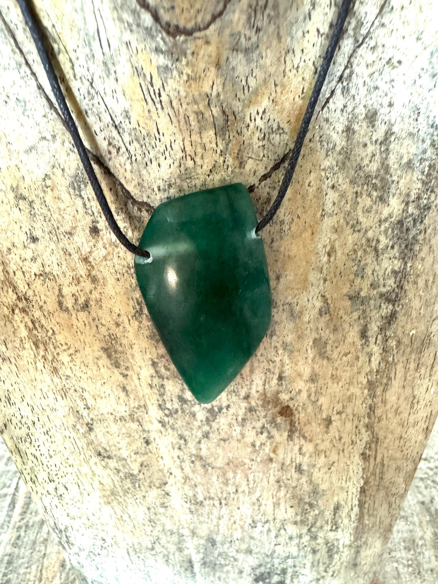 Polished and Drilled Jade Pendant, Necklace Specimen 17.2g Mineral Crystal Jewelry