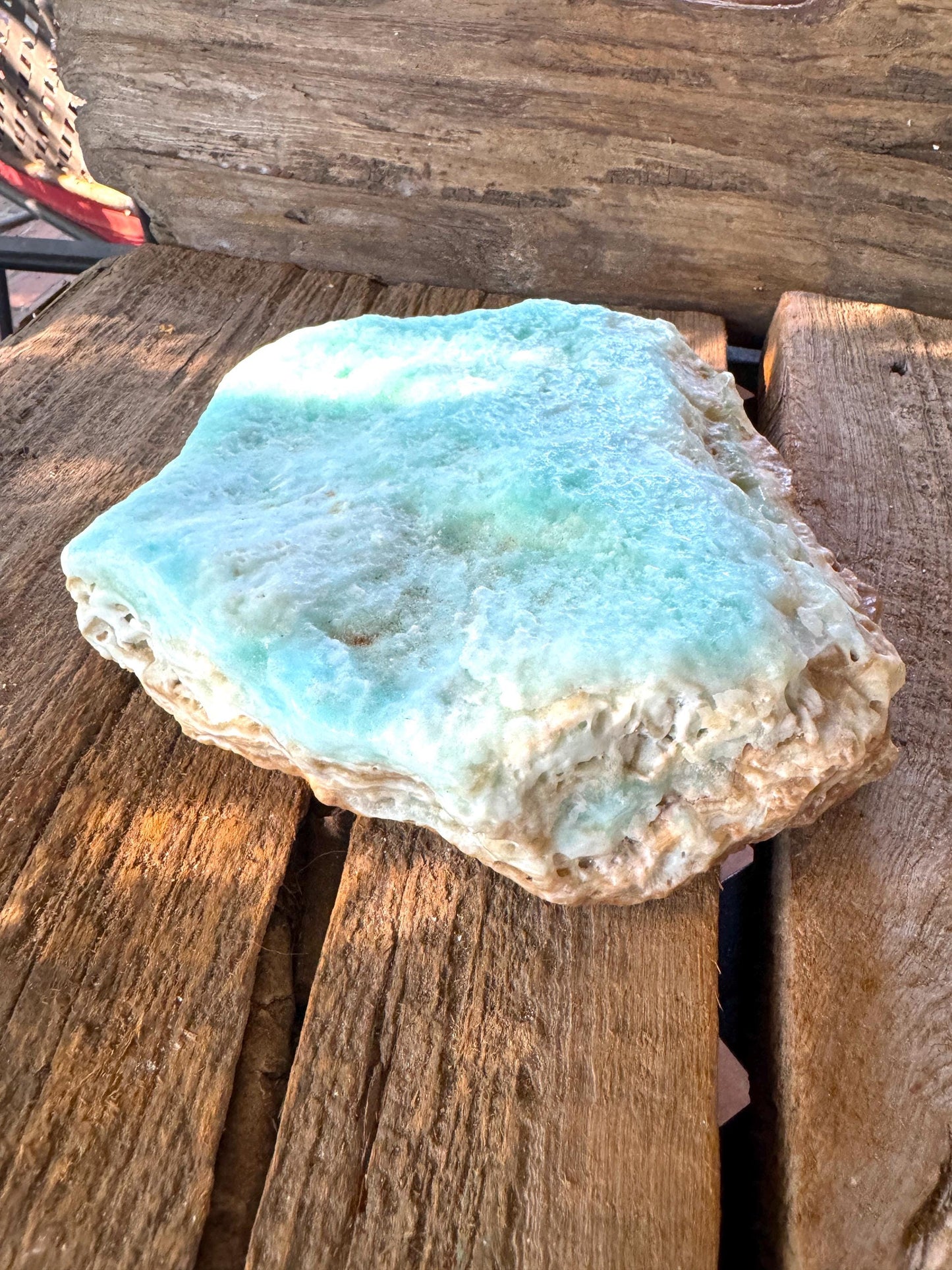 Raw Blue Aragonite Specimen From Afghanistan 177.3g Crystal Mineral