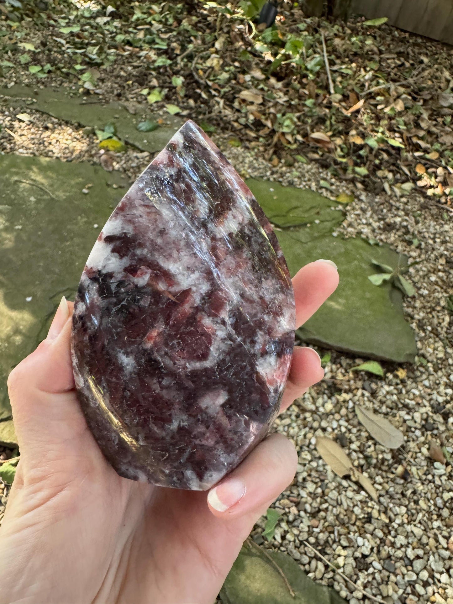 Polished Red Jasper Flame Quartz  522g From Brazil Mineral Specimen
