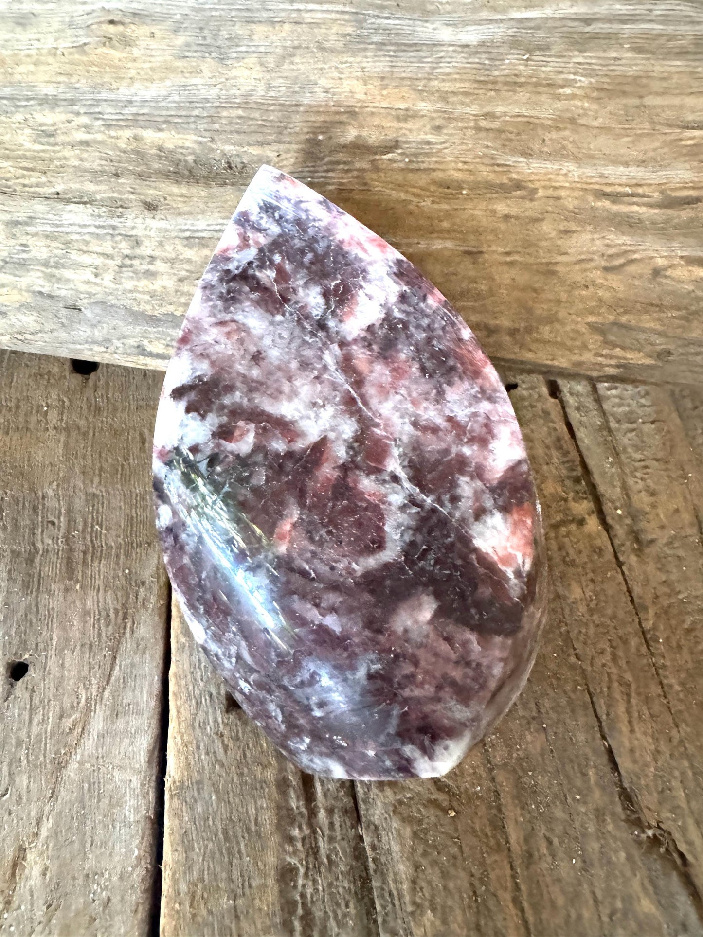 Polished Red Jasper Flame Quartz  522g From Brazil Mineral Specimen