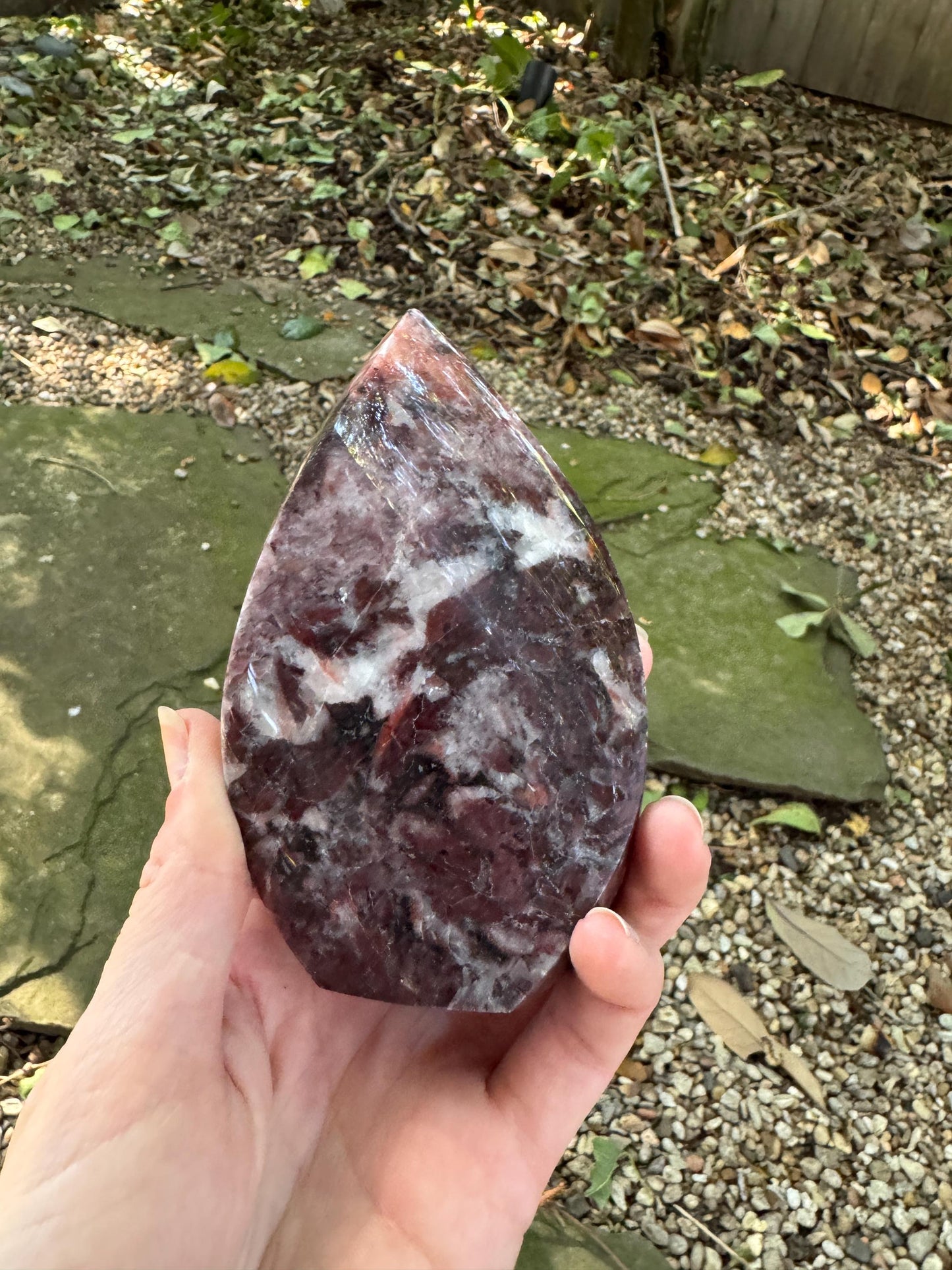 Polished Red Jasper Flame Quartz  522g From Brazil Mineral Specimen
