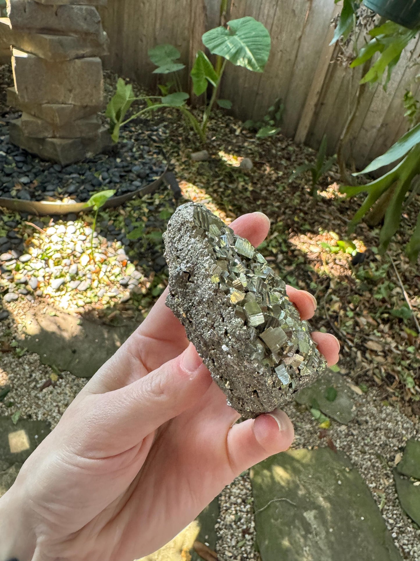 Beautiful Natural Raw Pyrite Crystal Specimen 328g, from Huanzala, Peru Crystals