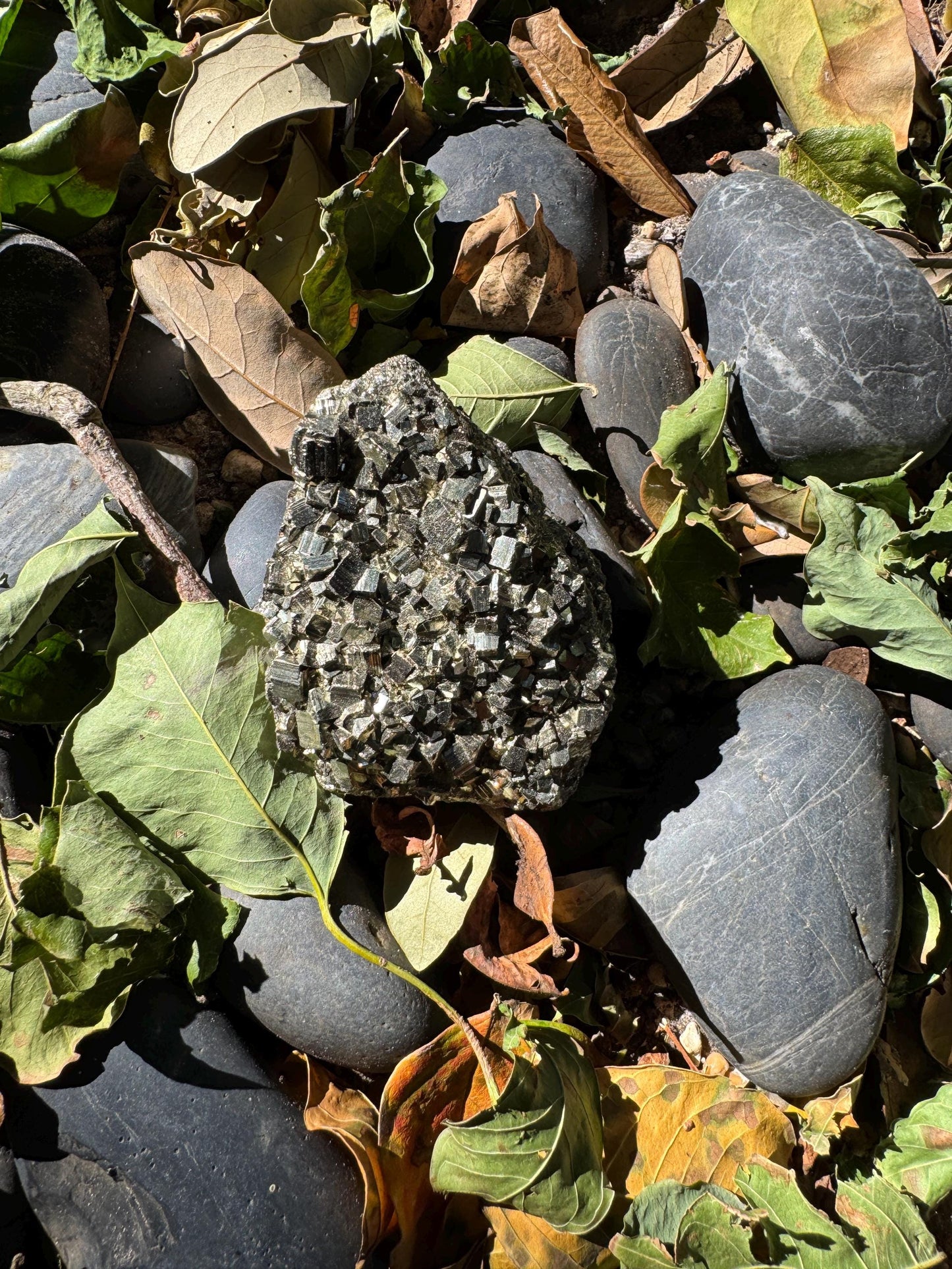 Beautiful Natural Raw Pyrite Crystal Specimen 328g, from Huanzala, Peru Crystals