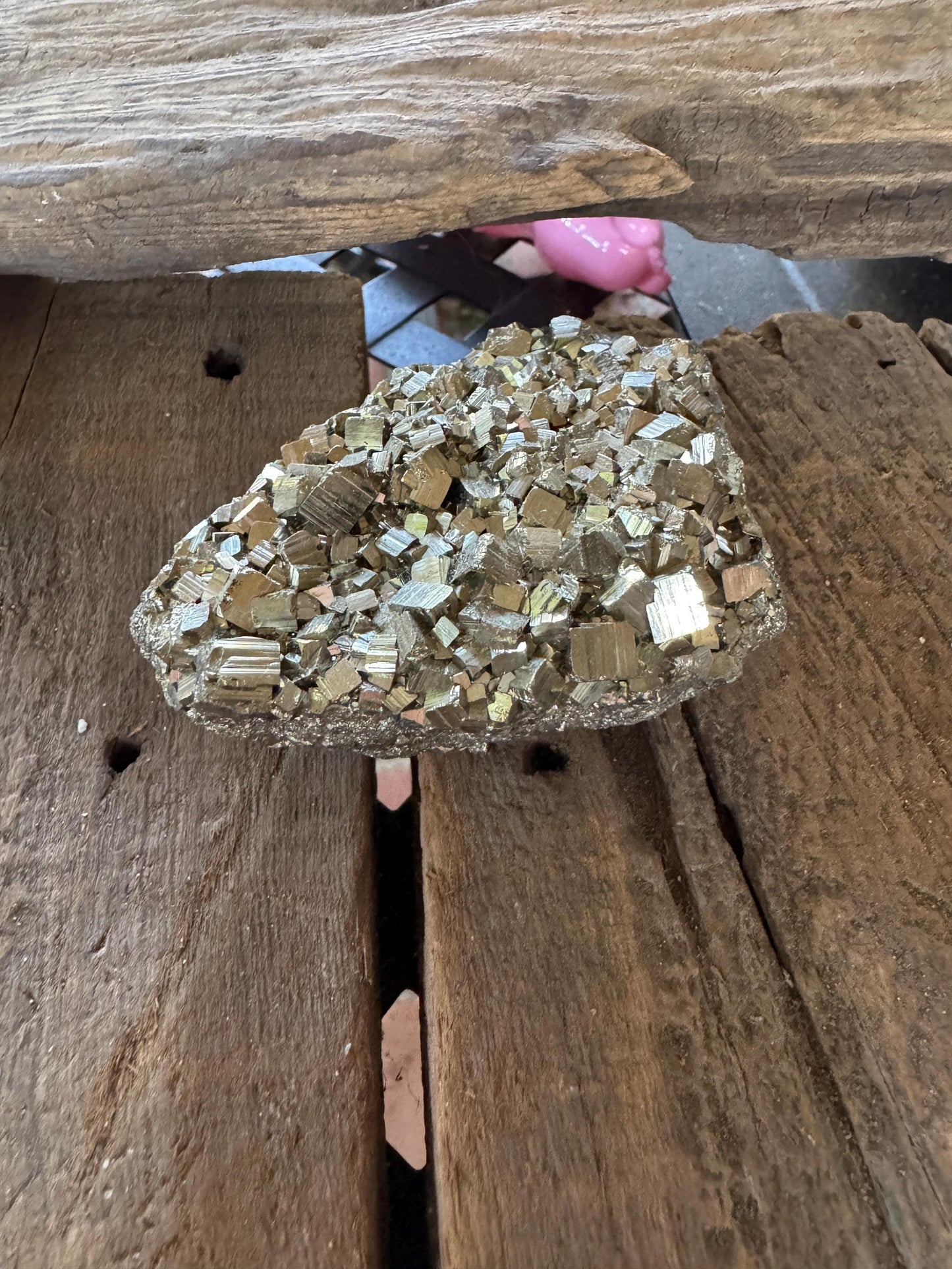 Beautiful Natural Raw Pyrite Crystal Specimen 328g, from Huanzala, Peru Crystals