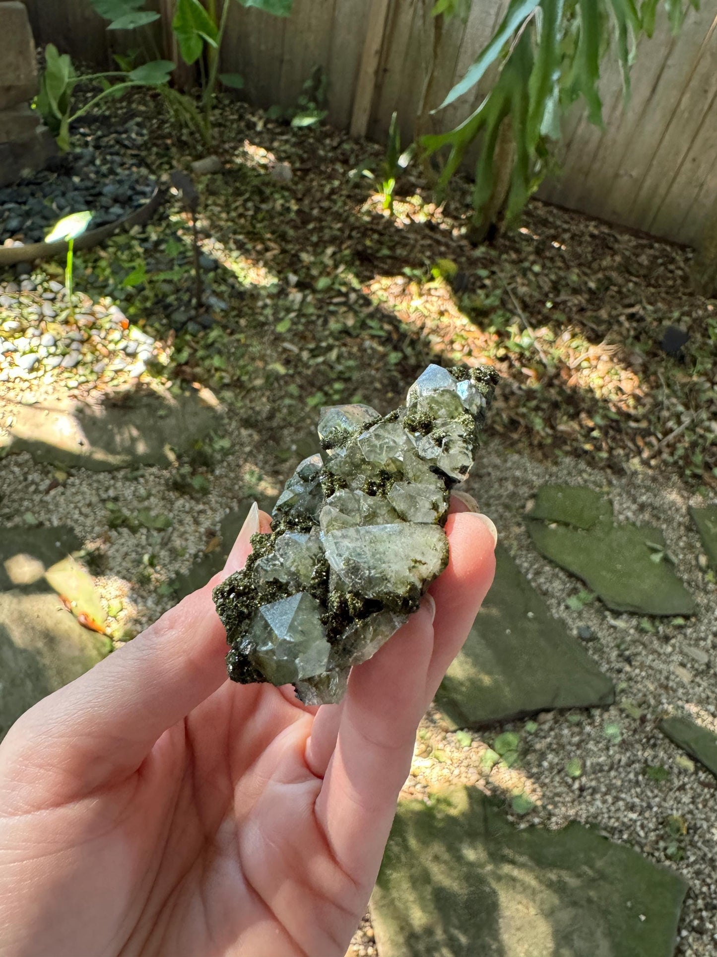 Epidote and Quartz Raw Crystal Specimen 61.7g, From Hakkari, Turkey Mineral Crystal