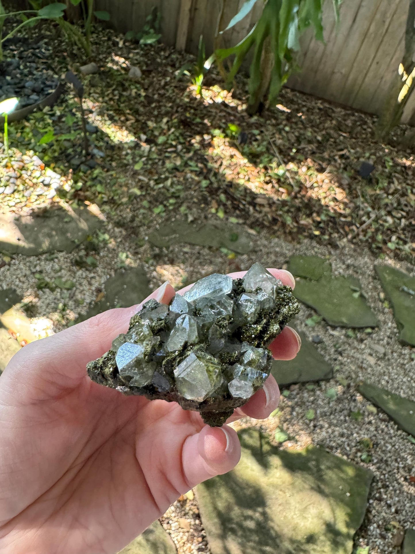 Epidote and Quartz Raw Crystal Specimen 61.7g, From Hakkari, Turkey Mineral Crystal