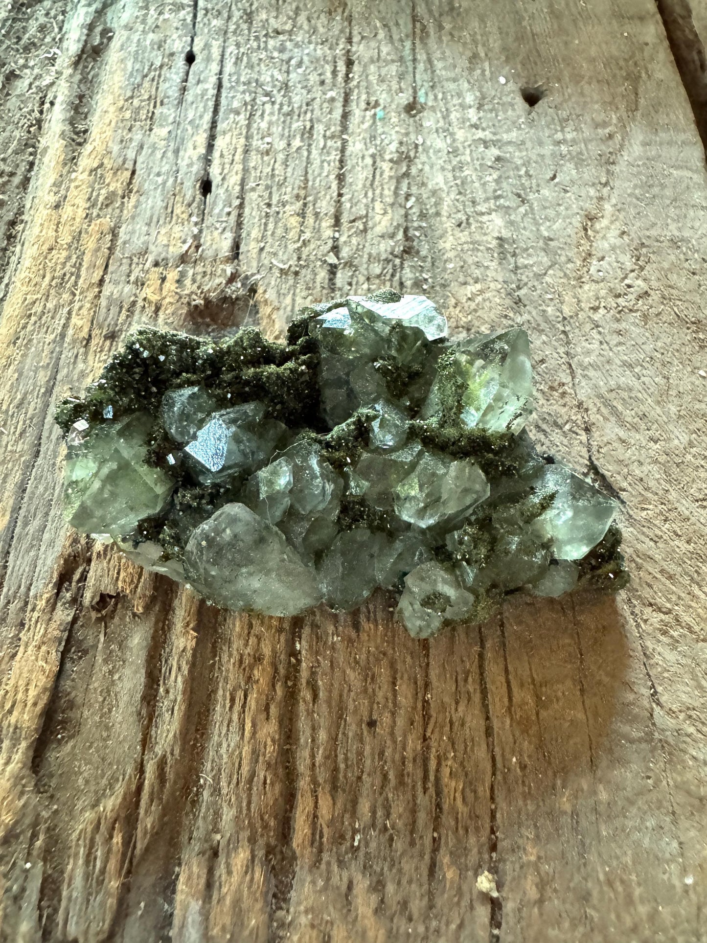 Epidote and Quartz Raw Crystal Specimen 61.7g, From Hakkari, Turkey Mineral Crystal