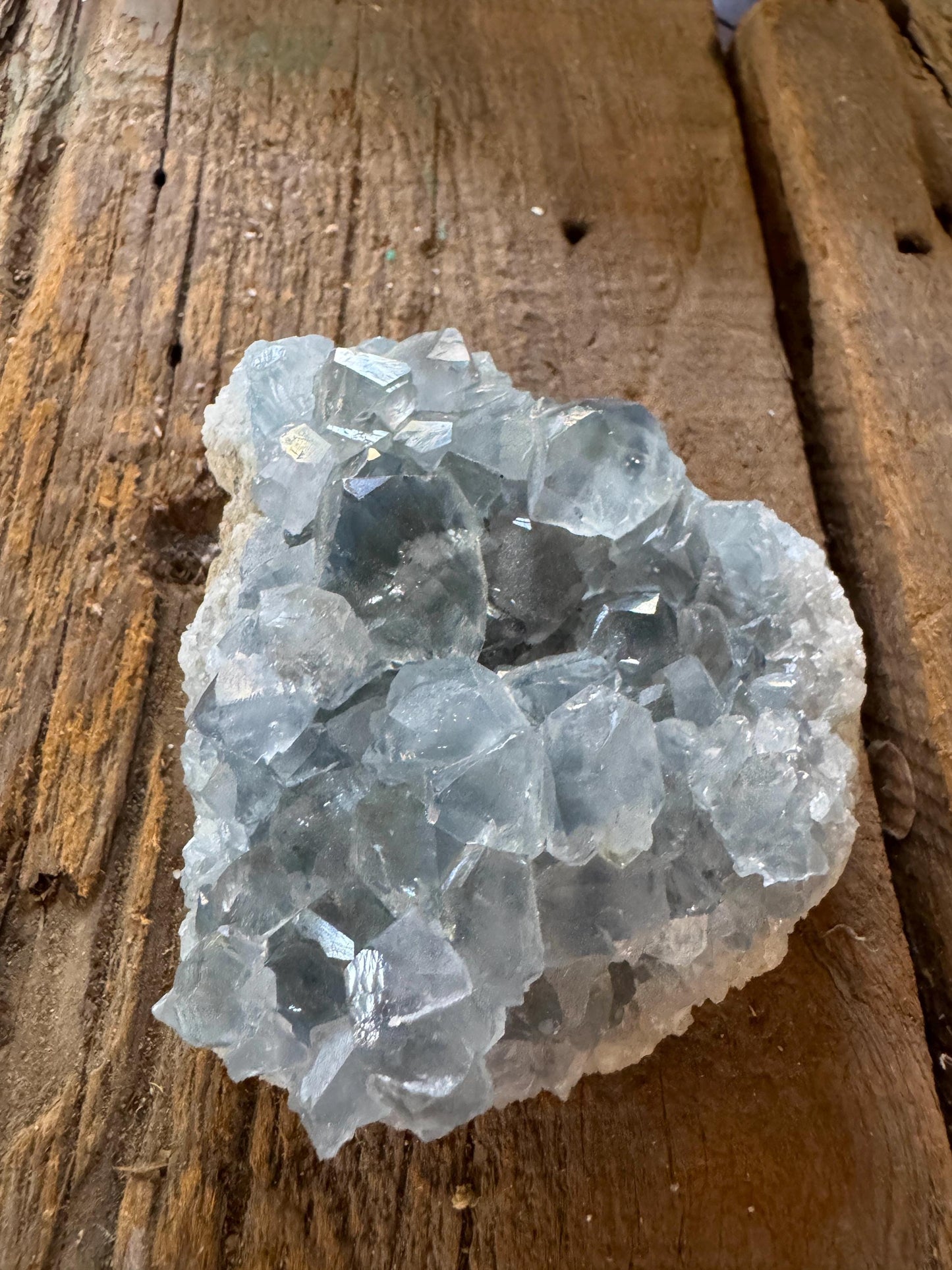 Sparkly Blue Celestine/Celestite Geode 340g Specimen, Madagascar