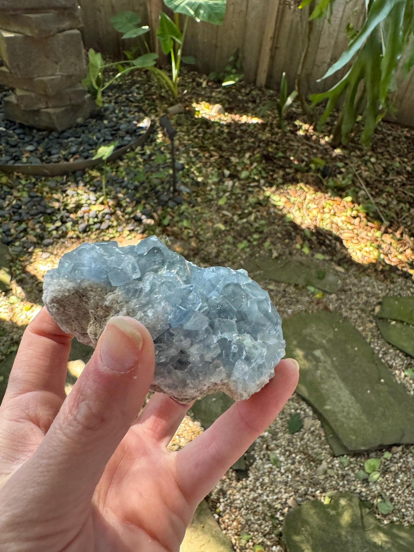Sparkly Blue Celestine/Celestite Geode 340g Specimen, Madagascar