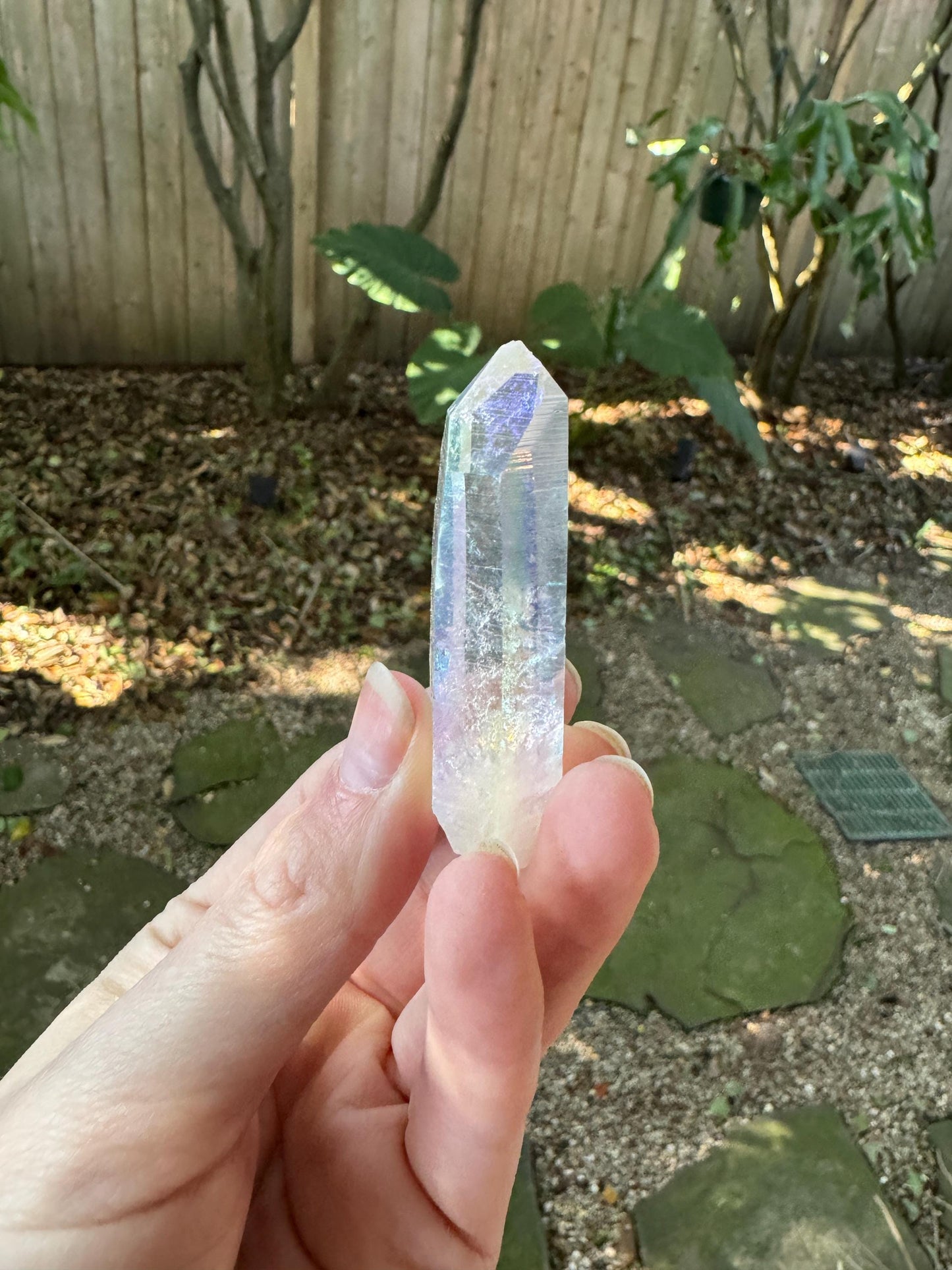 Rainbow Angel Aura Quartz Point 32.7g Specimen From Arkansas Mineral