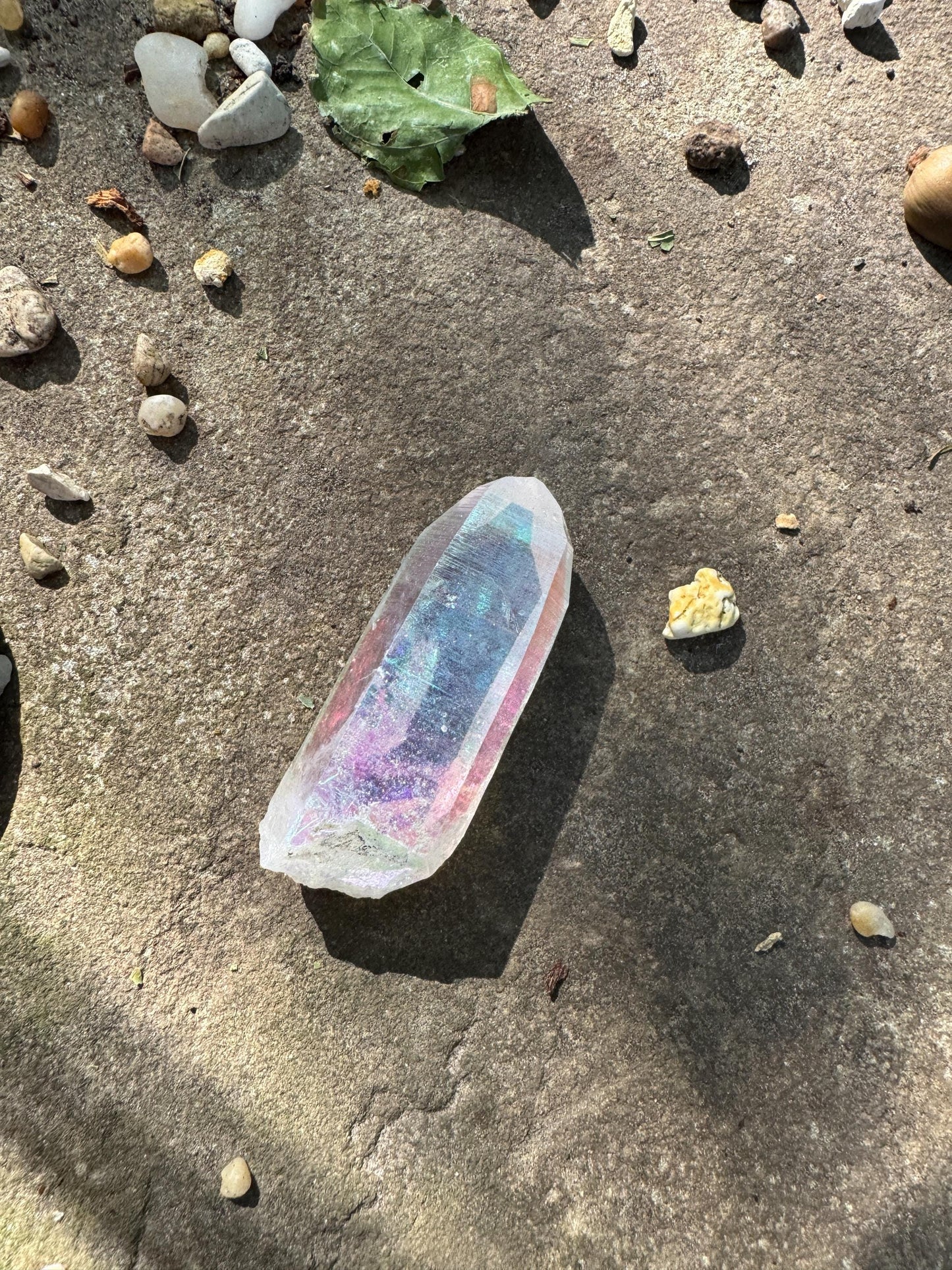Rainbow Angel Aura Quartz Point 32.7g Specimen From Arkansas Mineral