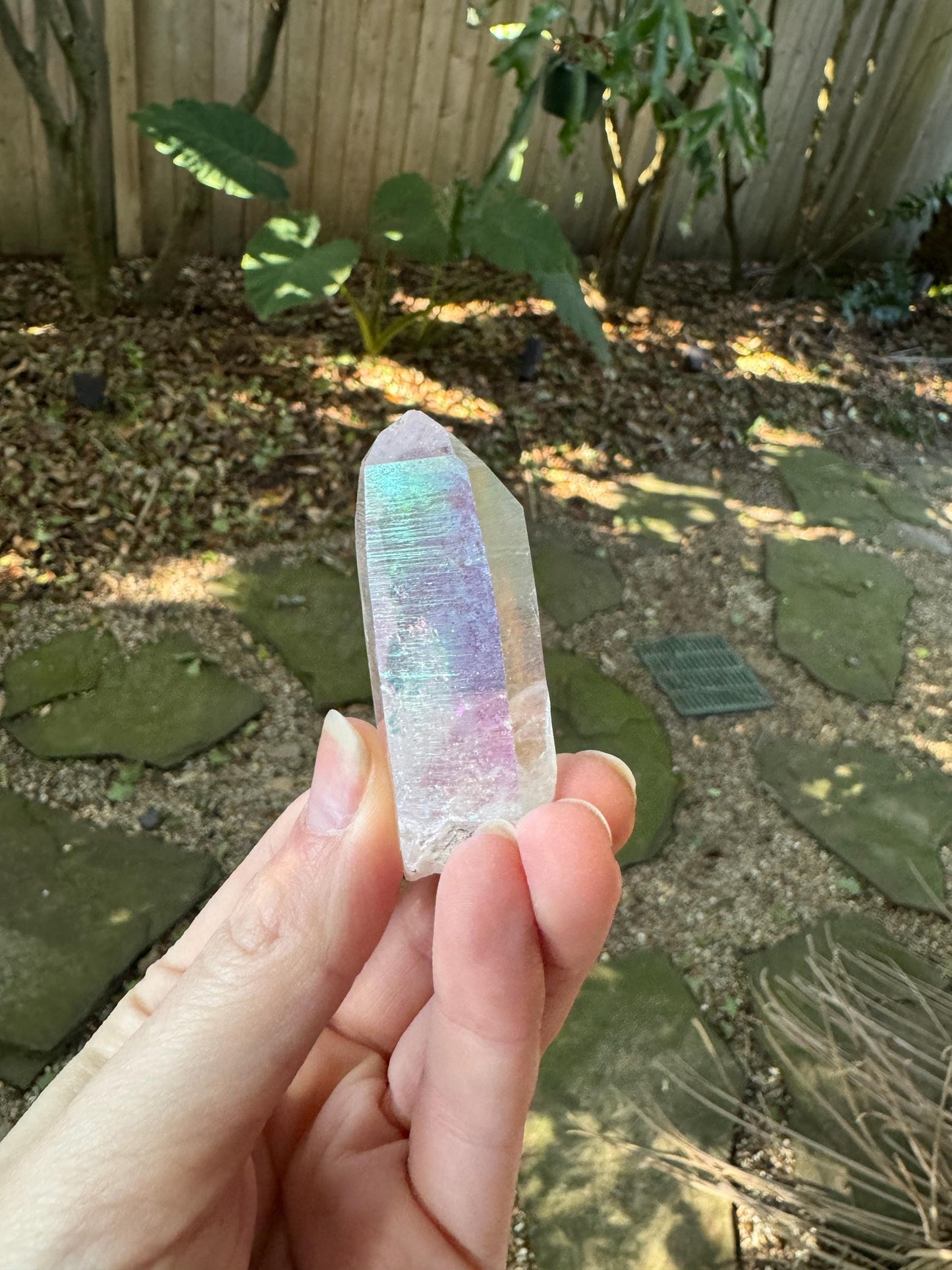 Rainbow Angel Aura Quartz Point 32.7g Specimen From Arkansas Mineral