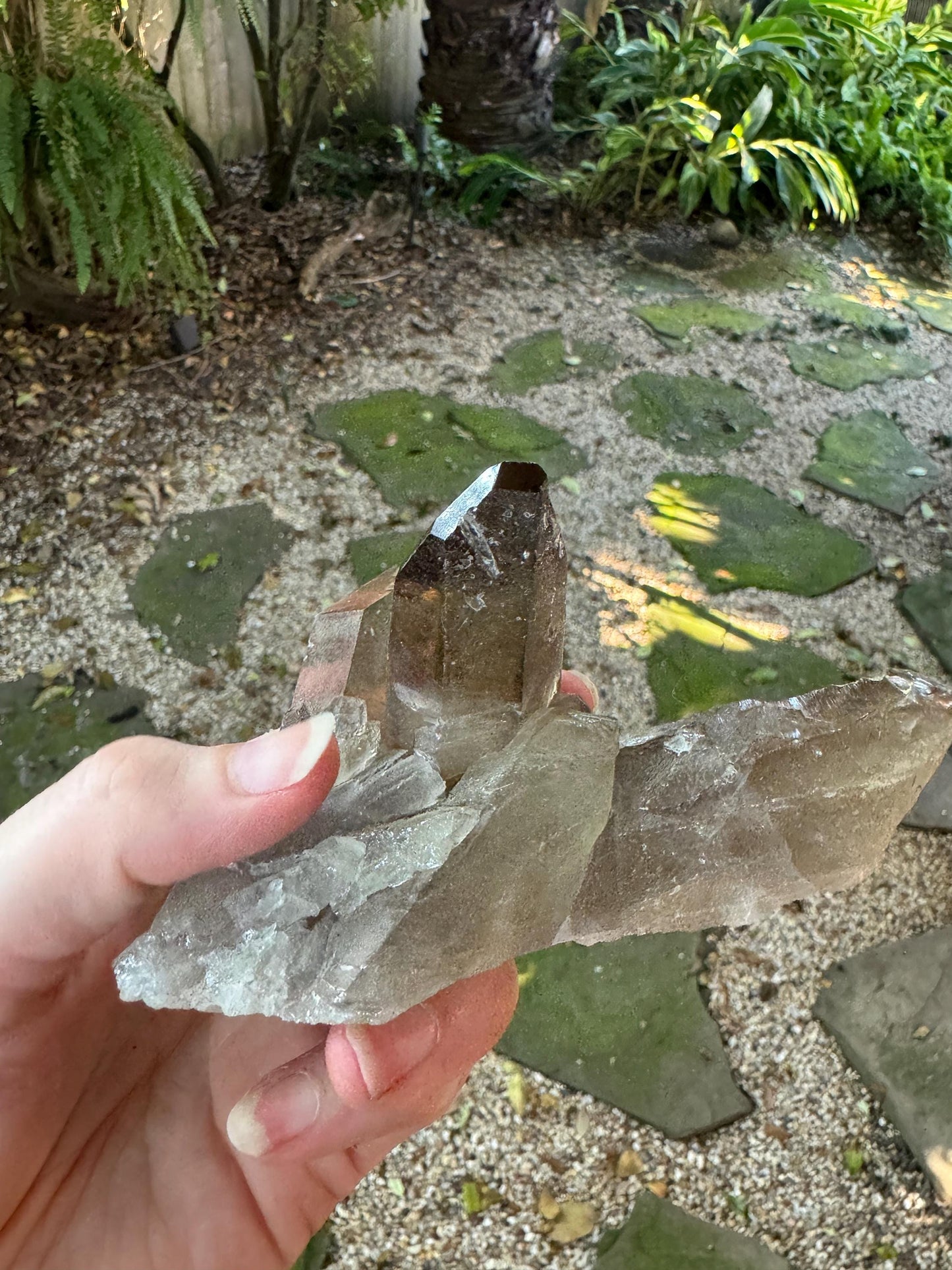 Smokey Quartz Cluster Specimen Polished Main Tip, Minas Gerias, Brazil. 282g, Specimen Mineral