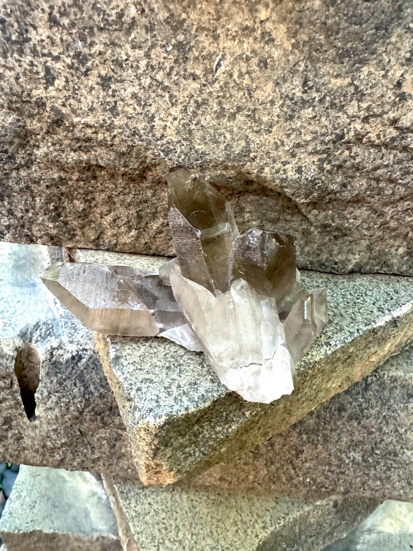 Smokey Quartz Cluster Specimen Polished Main Tip, Minas Gerias, Brazil. 282g, Specimen Mineral