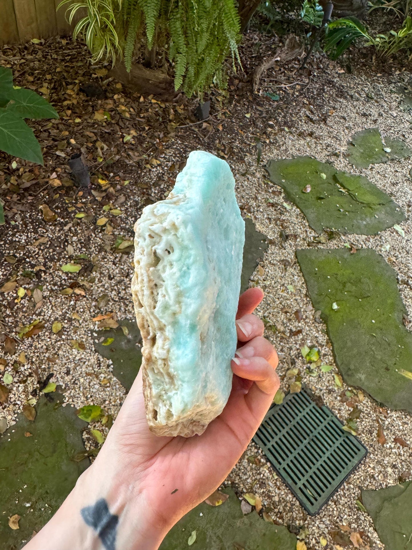 Raw Blue Aragonite Specimen From Afghanistan 177.3g Crystal Mineral