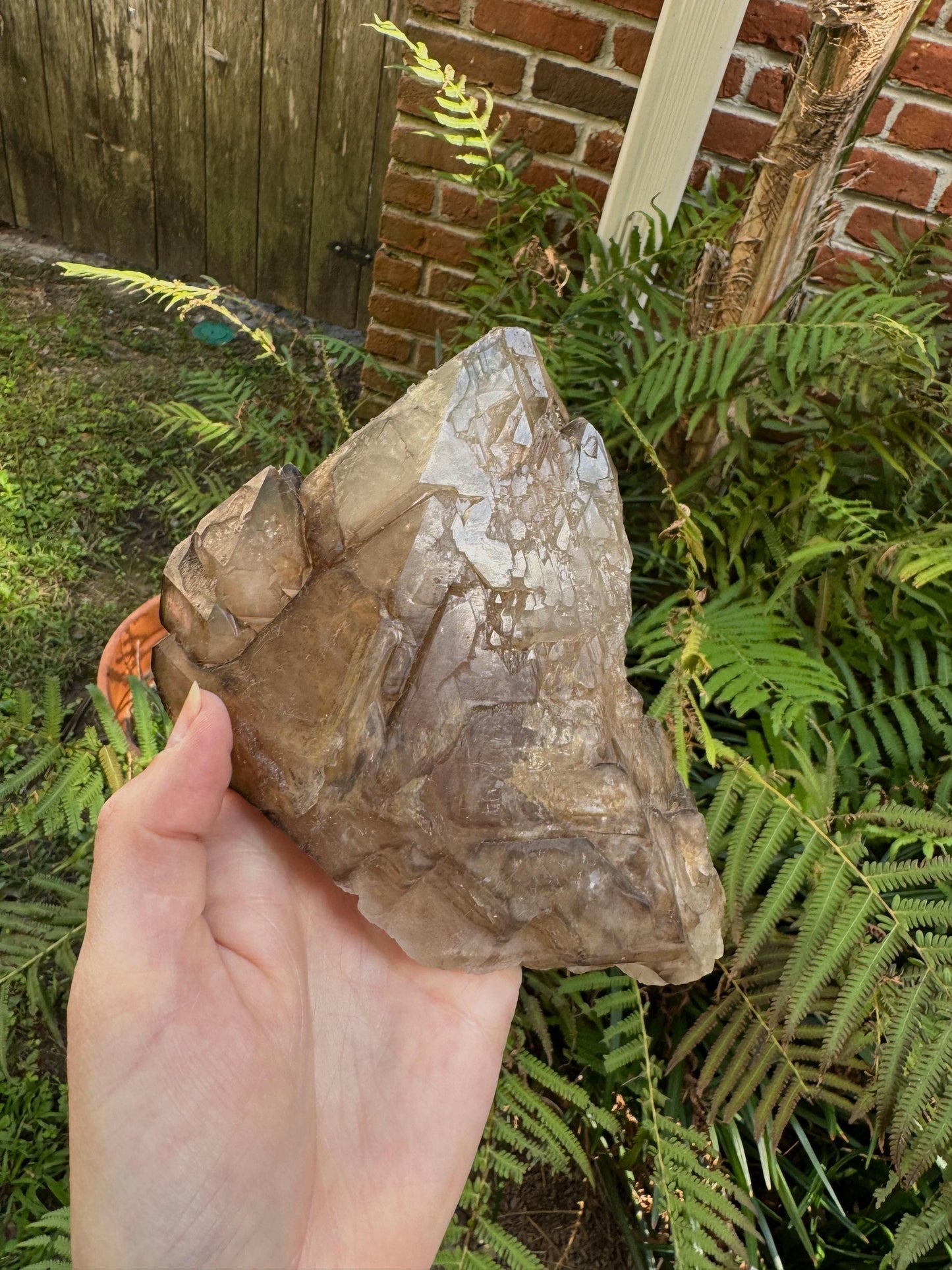 Smokey Elesital Quartz With 892g 1lb 15.5oz from Minas Gerais Brazil