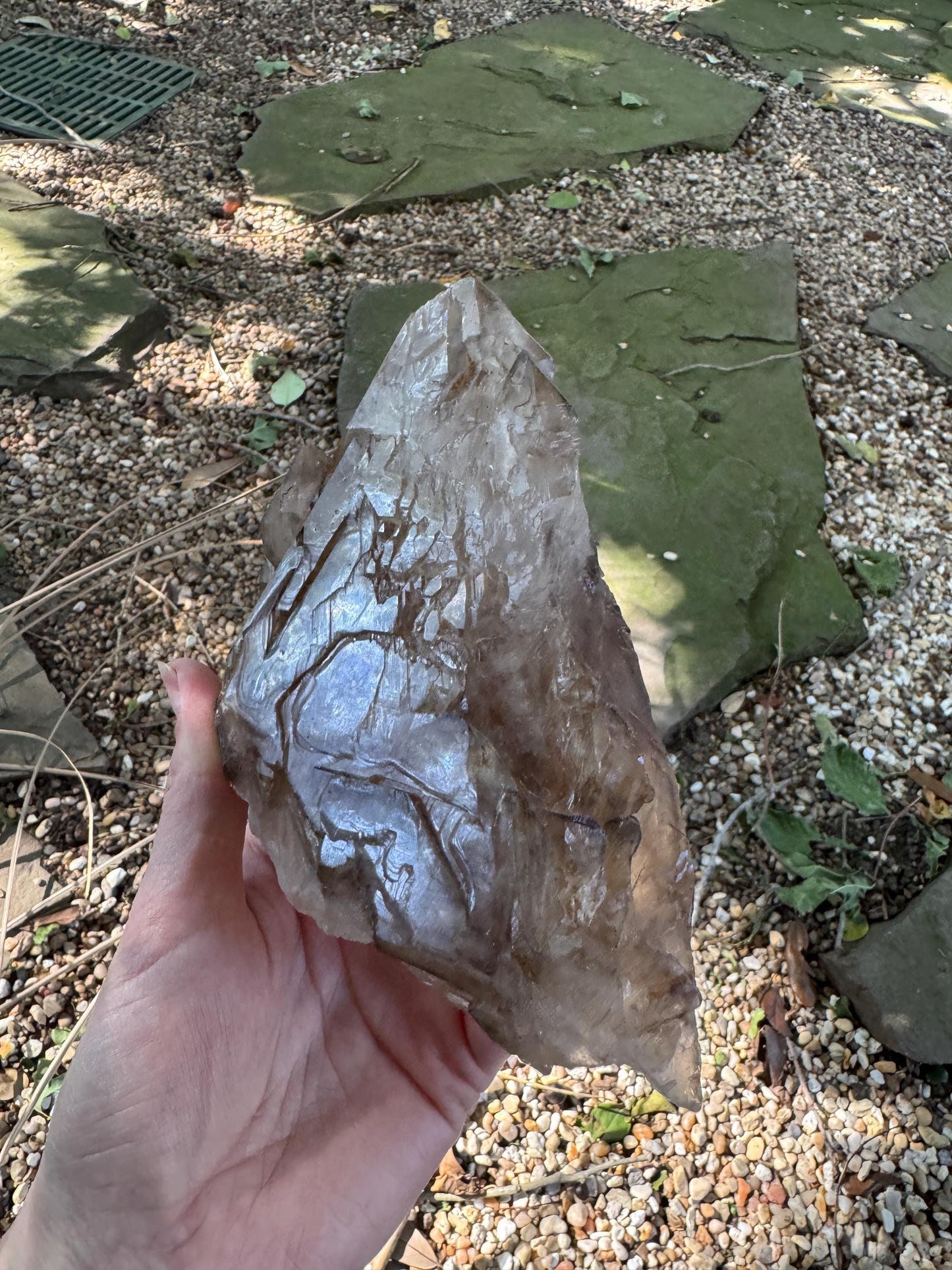 Smokey Elesital Quartz With 892g 1lb 15.5oz from Minas Gerais Brazil