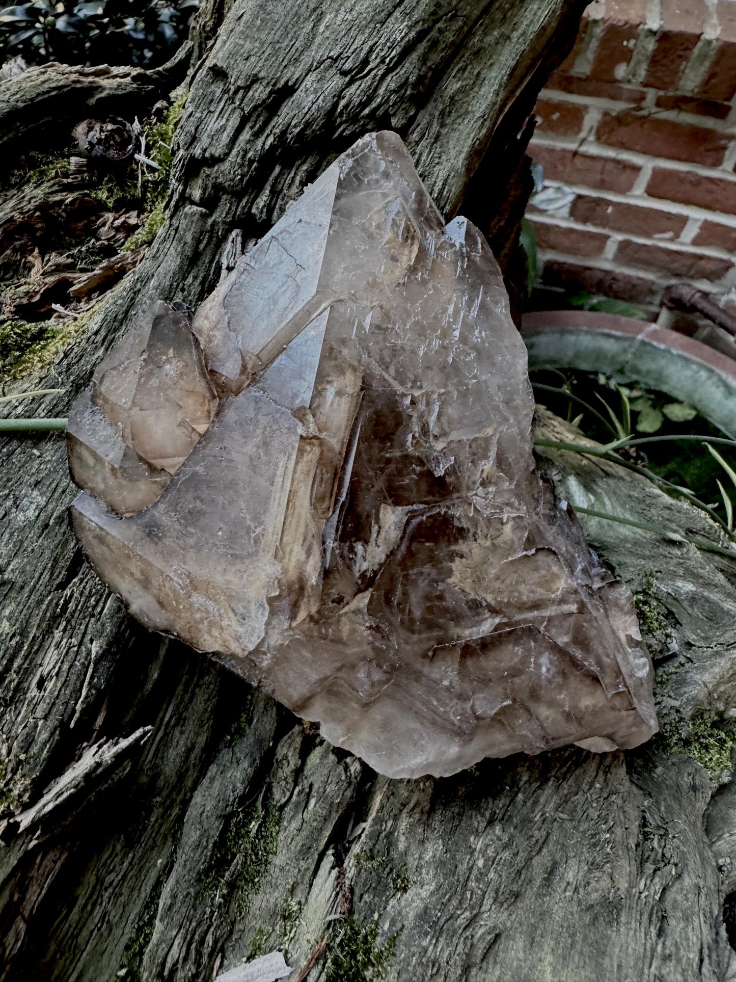 Smokey Elesital Quartz With 892g 1lb 15.5oz from Minas Gerais Brazil