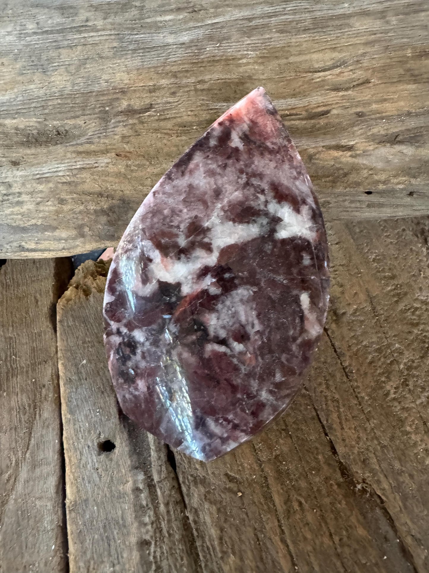 Polished Red Jasper Flame Quartz  522g From Brazil Mineral Specimen