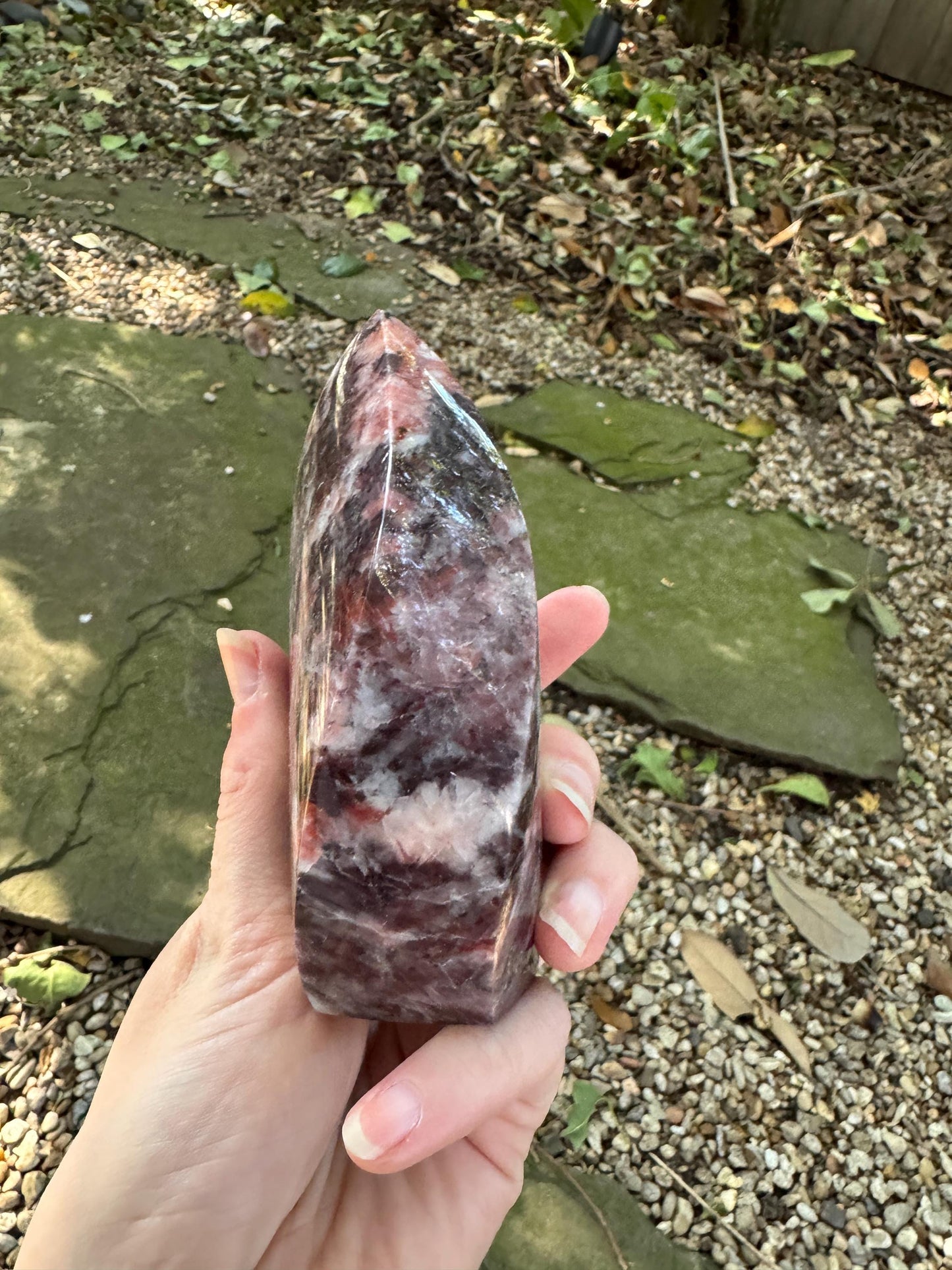 Polished Red Jasper Flame Quartz  522g From Brazil Mineral Specimen