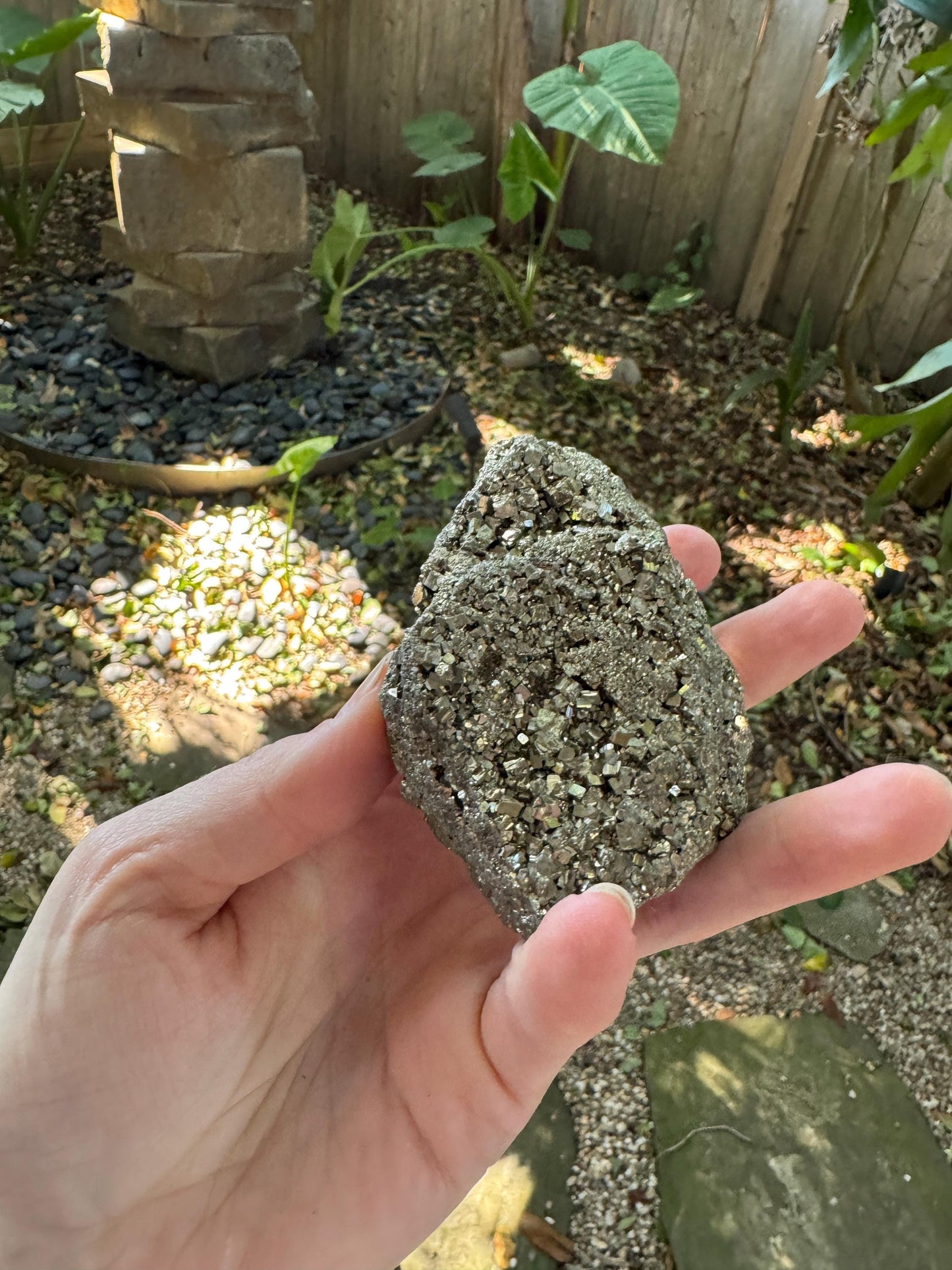 Beautiful Natural Raw Pyrite Crystal Specimen 328g, from Huanzala, Peru Crystals