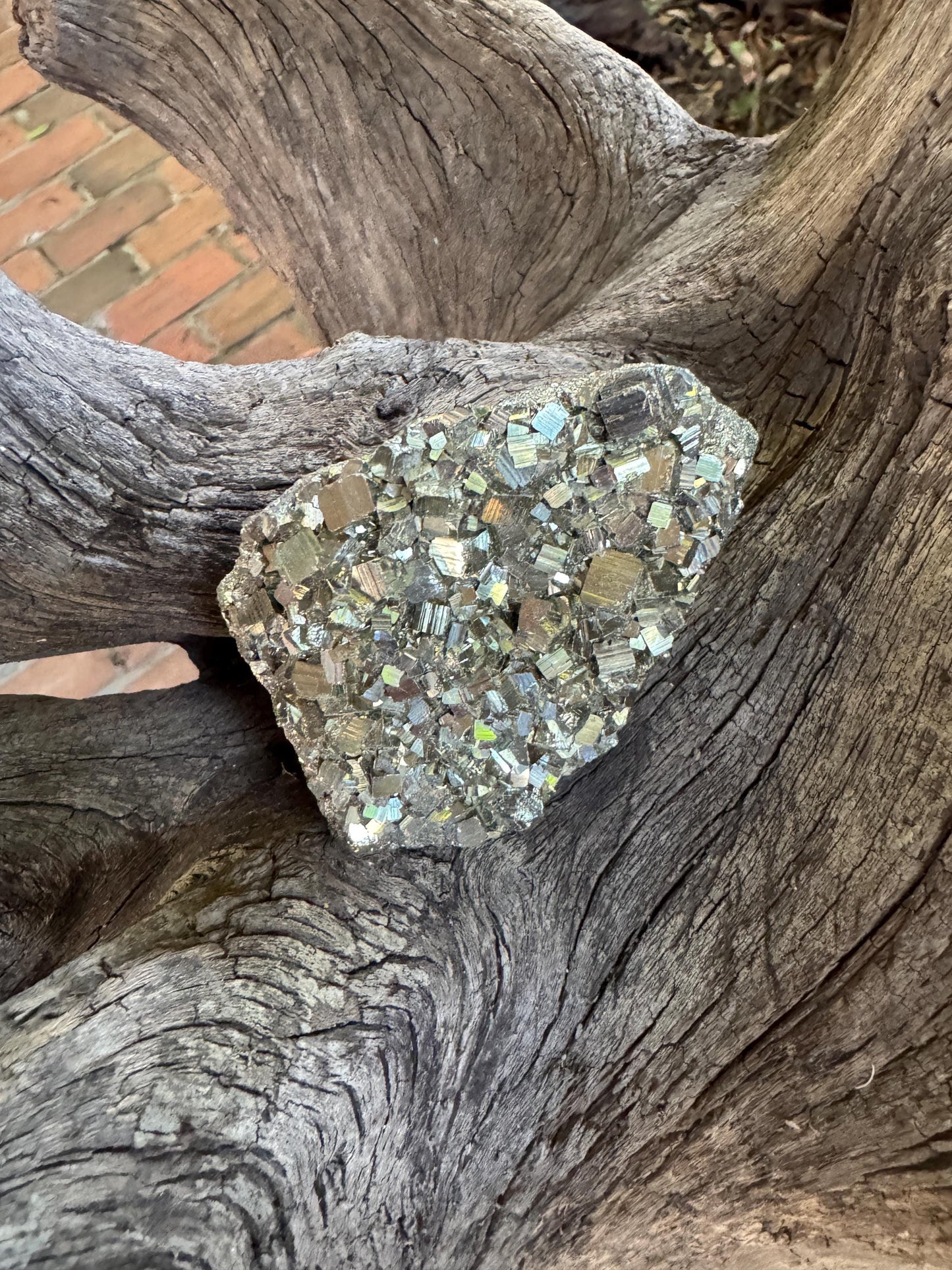 Beautiful Natural Raw Pyrite Crystal Specimen 328g, from Huanzala, Peru Crystals