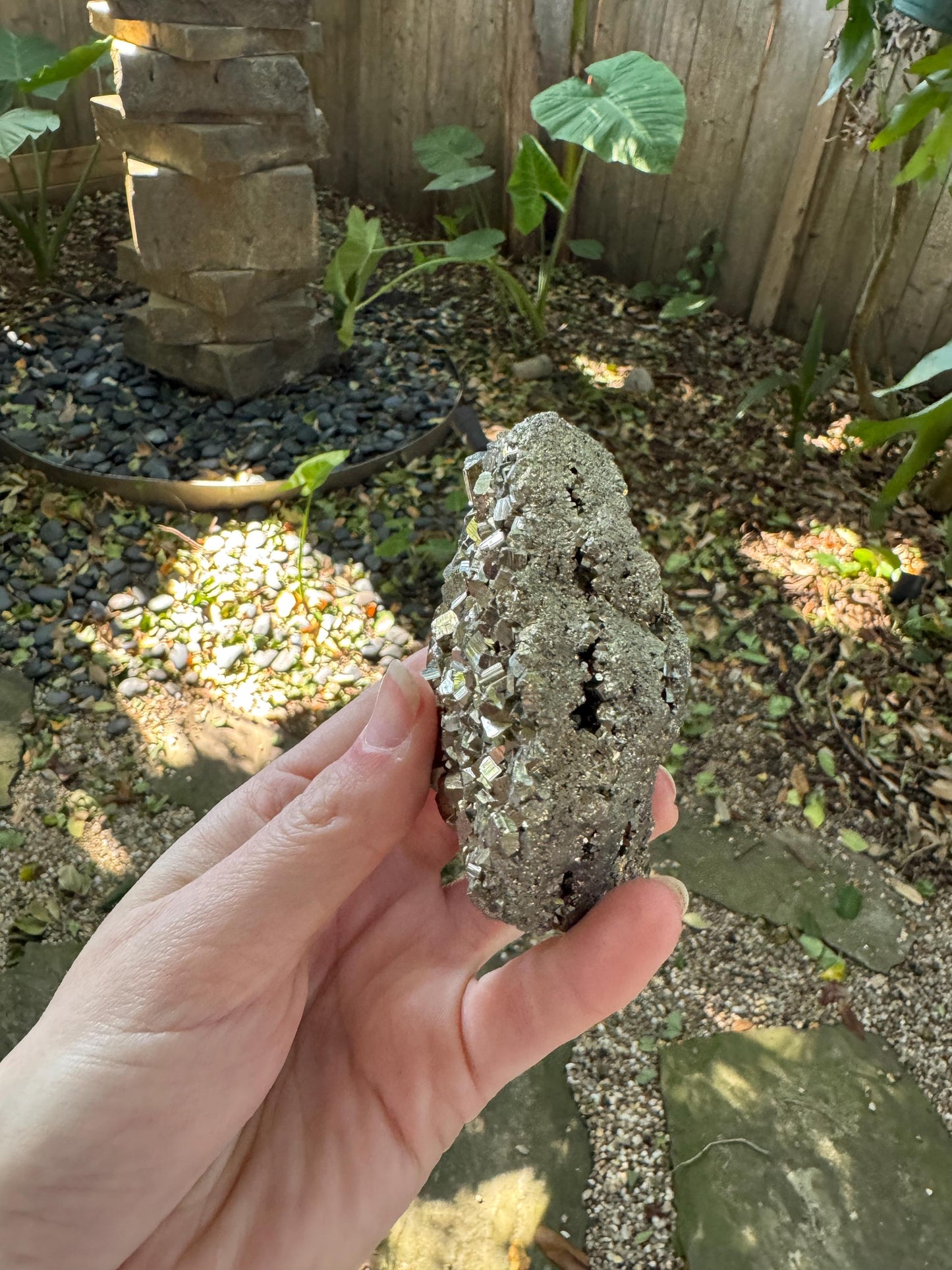 Beautiful Natural Raw Pyrite Crystal Specimen 328g, from Huanzala, Peru Crystals