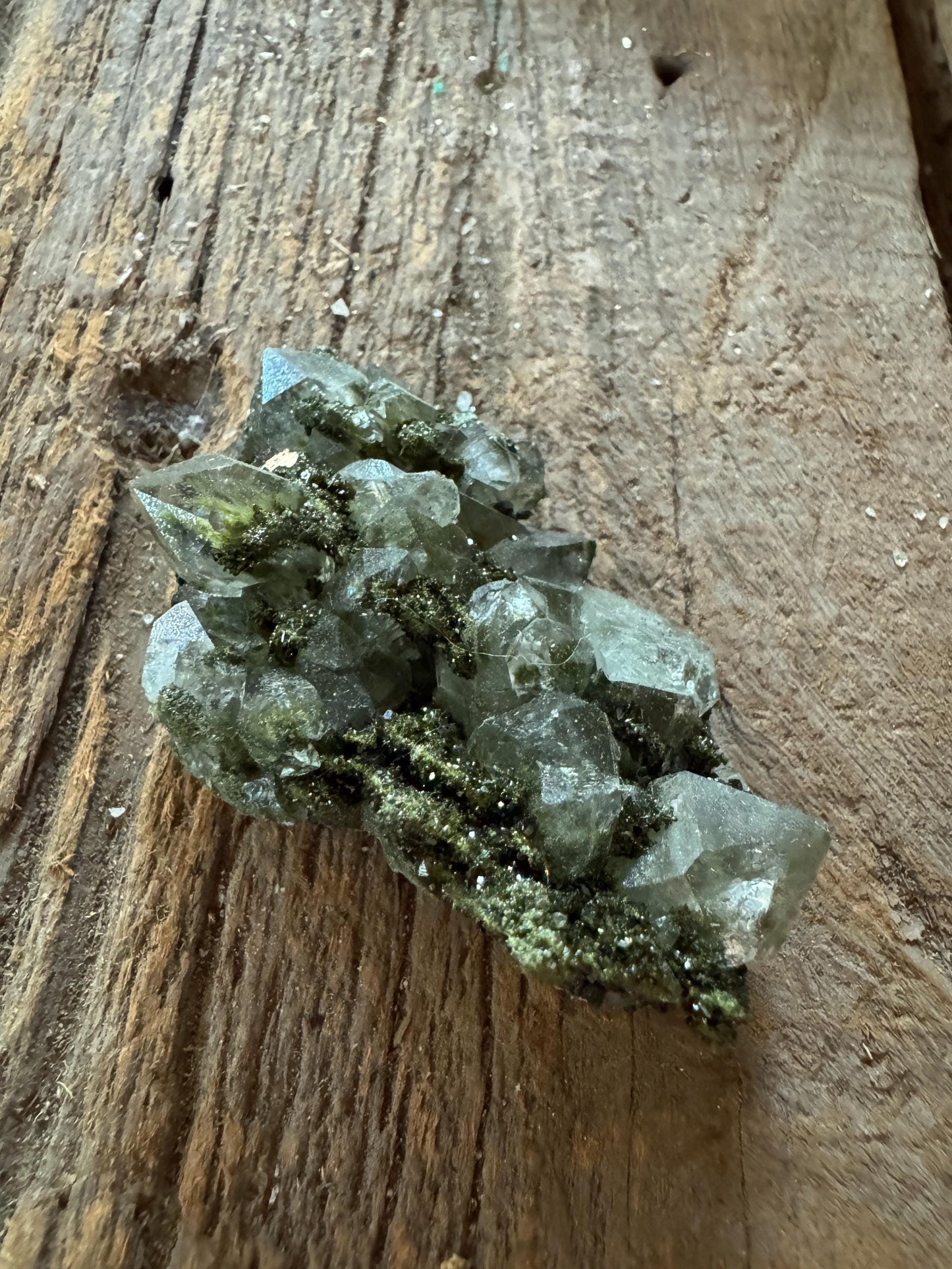 Epidote and Quartz Raw Crystal Specimen 61.7g, From Hakkari, Turkey Mineral Crystal